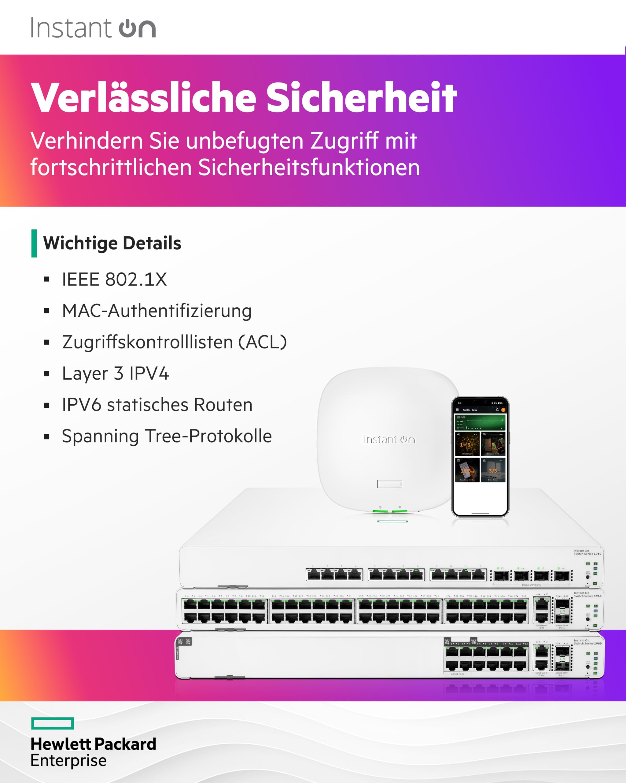 HPE Networking Instant On 1960 12XGT 4SFP+ Switch Commutateur C2+ intelligent 12 x 100/1000/10000 + 4 x 10 Gigabit SFP+