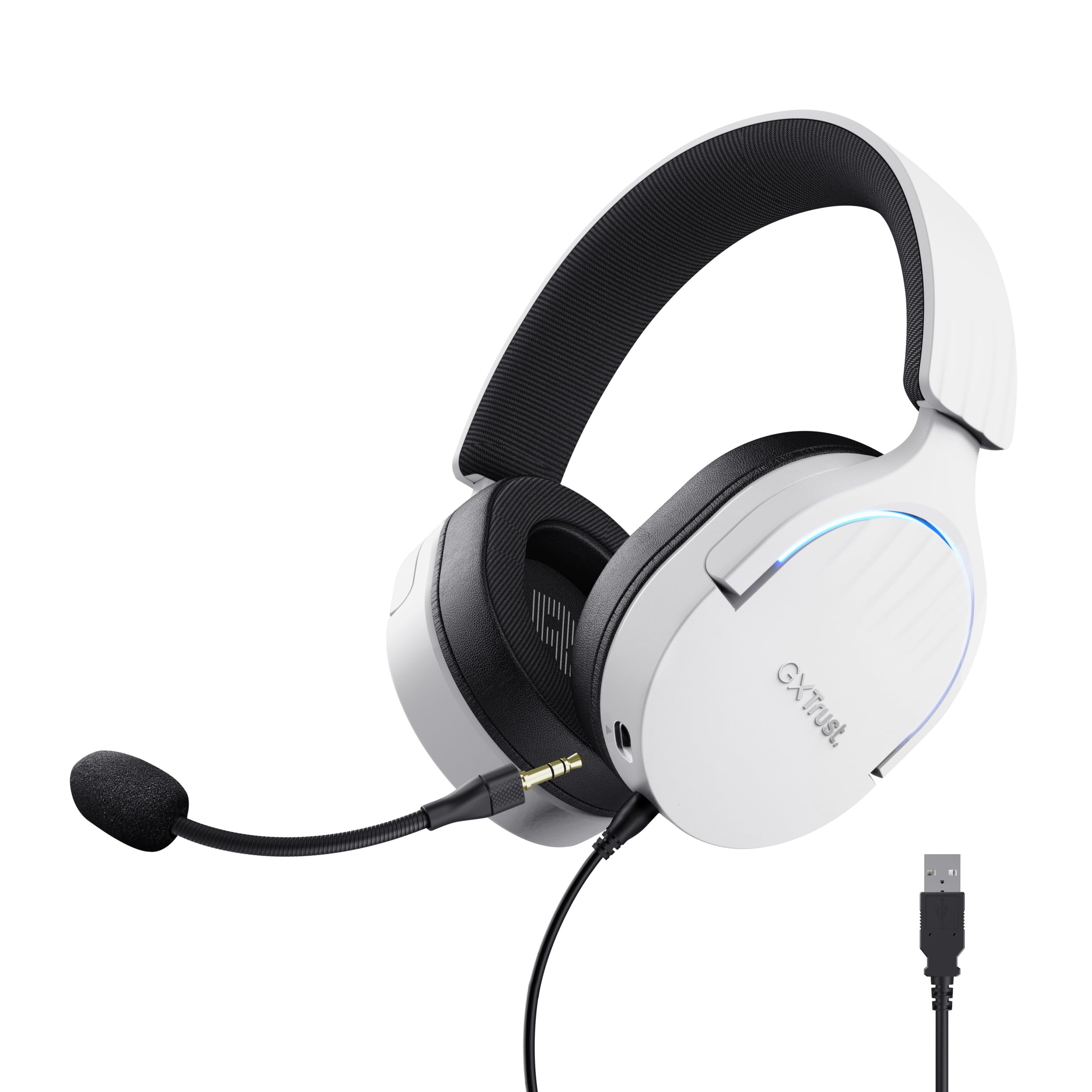 TRUST Casque micro FAYZO 7.1 USB pour PC & Console - White