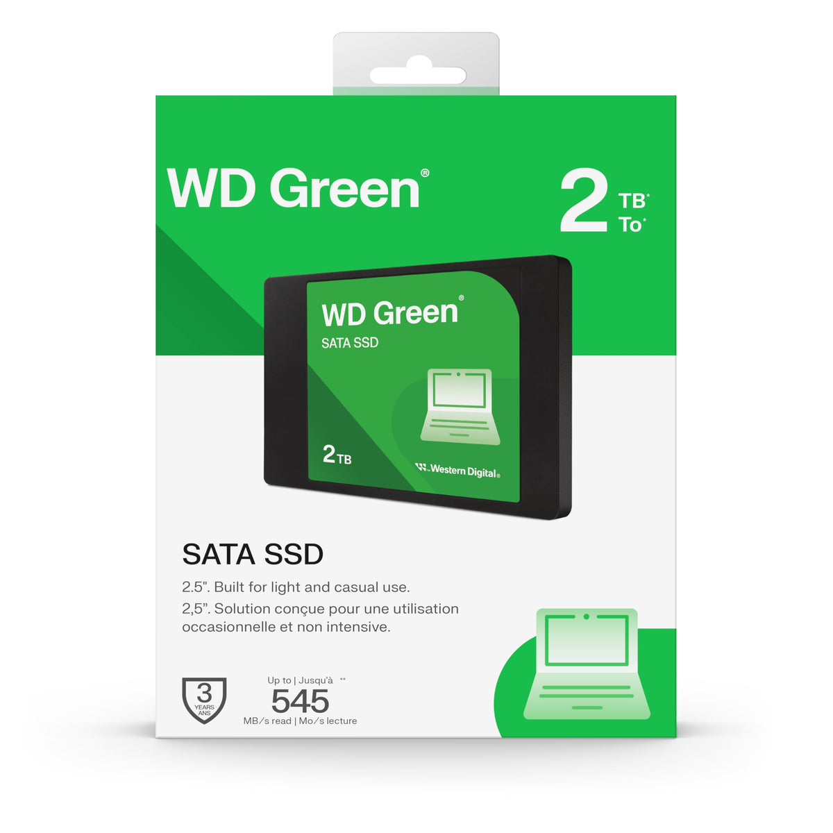 WD Green SATA SSD 2To 2.5p POWERED BY SANDISK