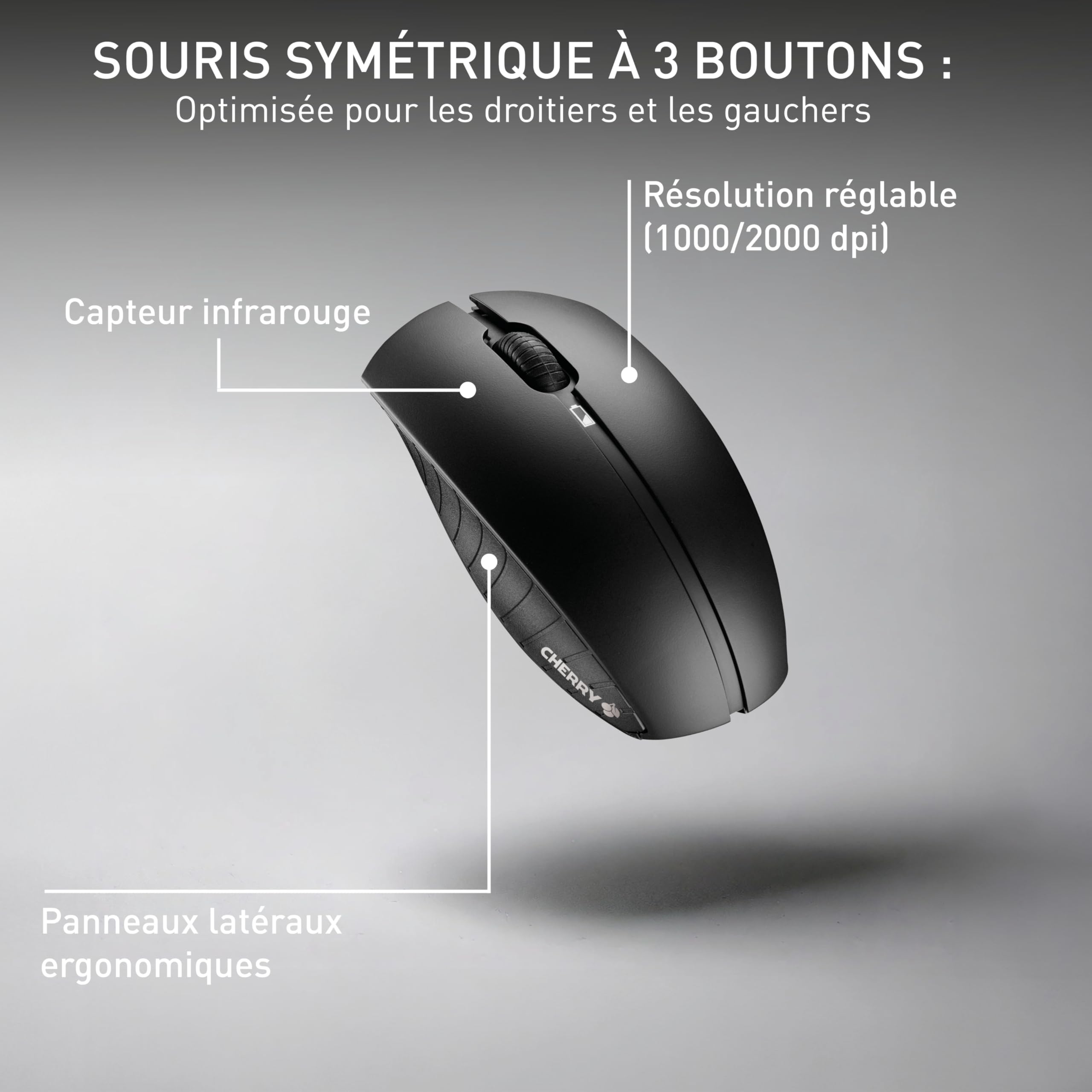 CHERRY Pack clavier & souris B.Unlimited 3.0 Sans fil noir