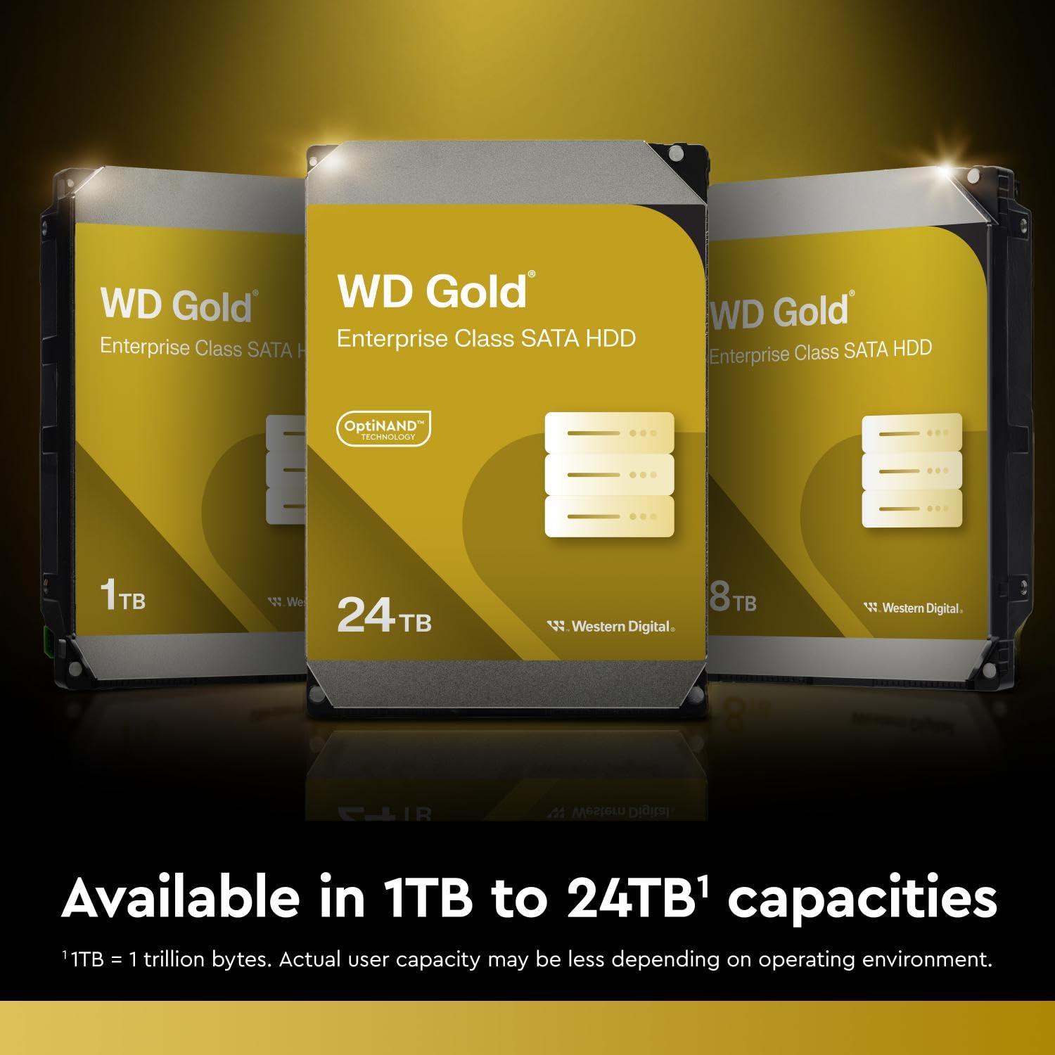 WD Gold 16To HDD 7200rpm 6Gb/s sATA 512Mo cache 3.5p intern RoHS compliant Enterprise Bulk