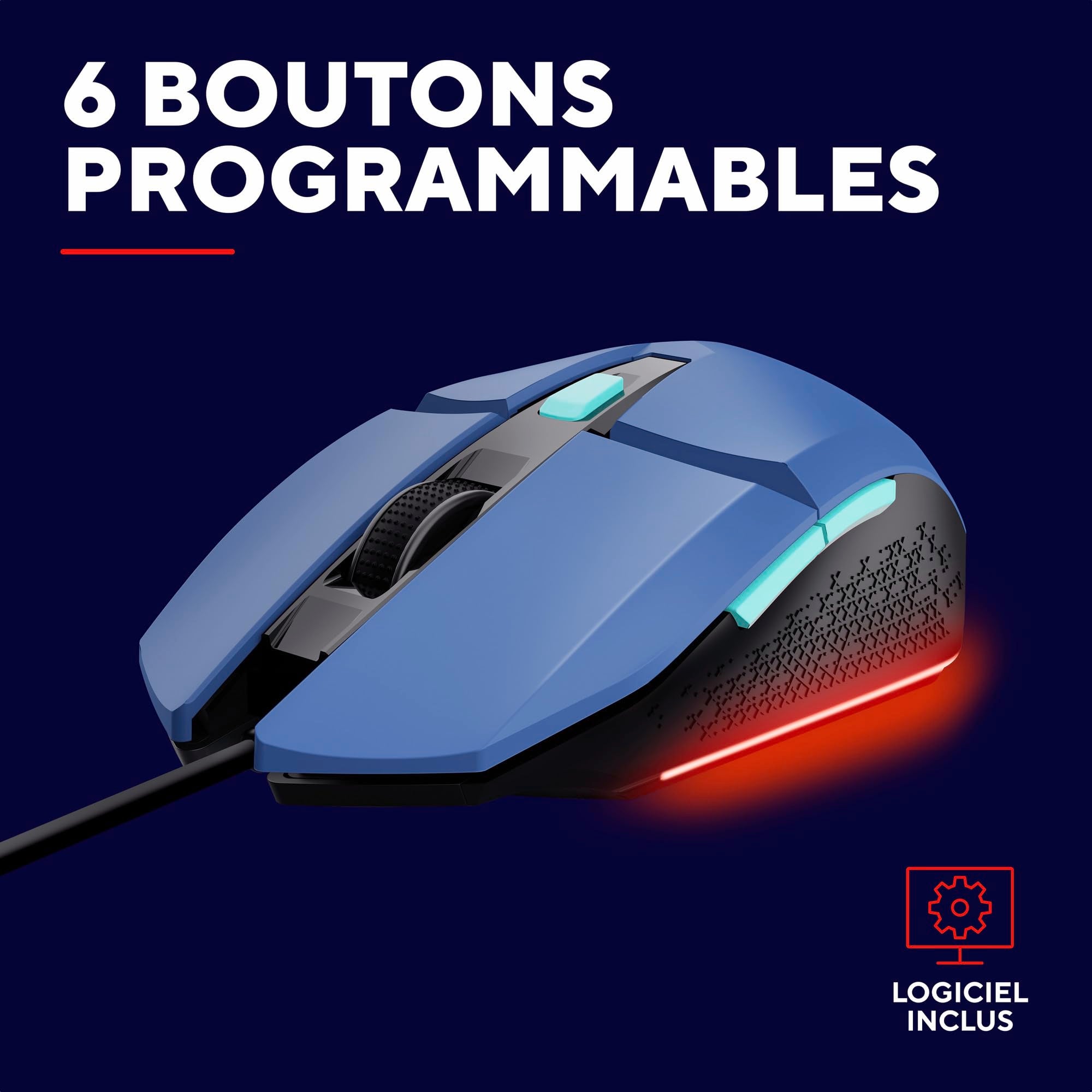 TRUST Souris gaming filaire FELOX rétroéclairée - Bleue