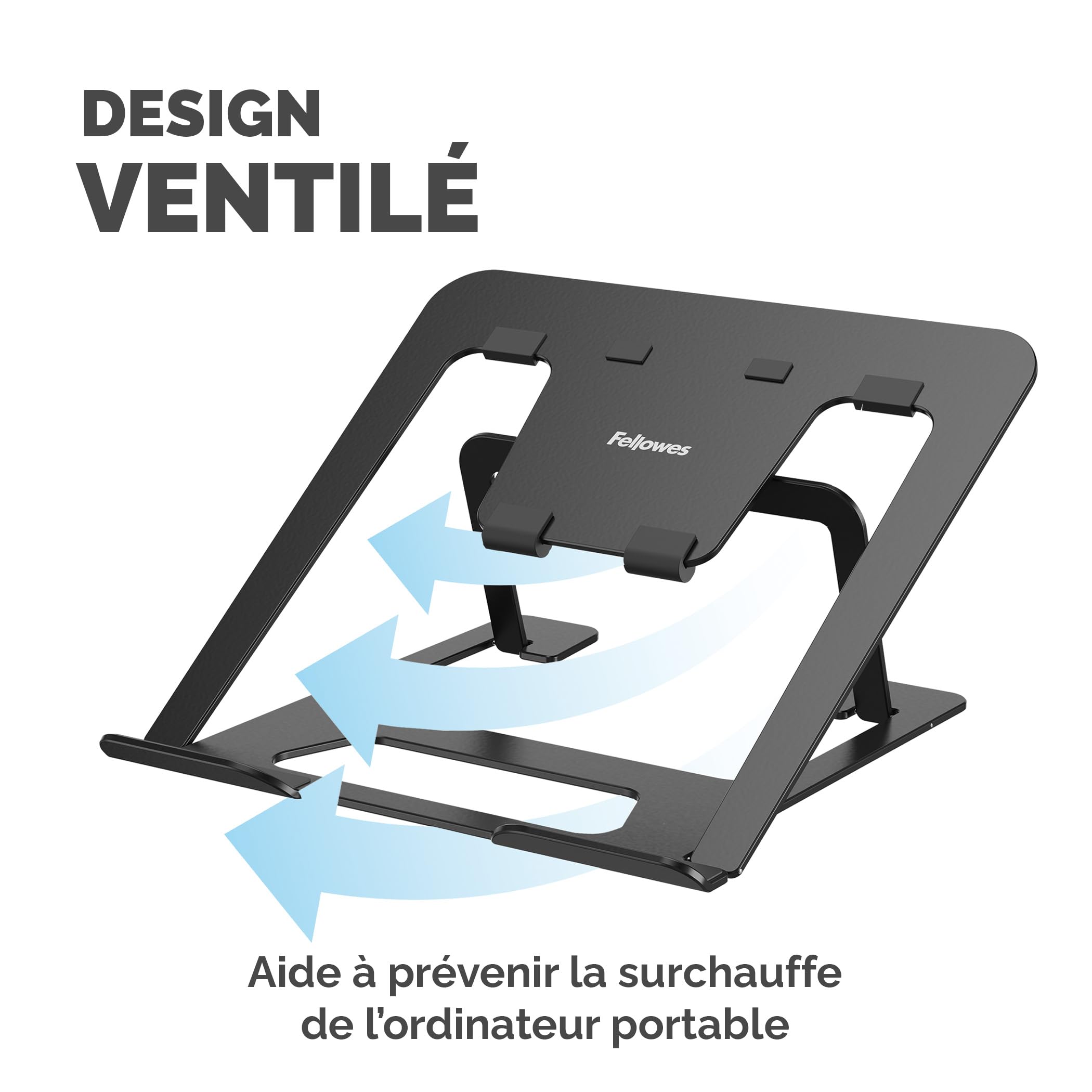 FELLOWES SUPPORT ORDINATEUR PORTABLE LAPTOP NOIR ALUMNIA