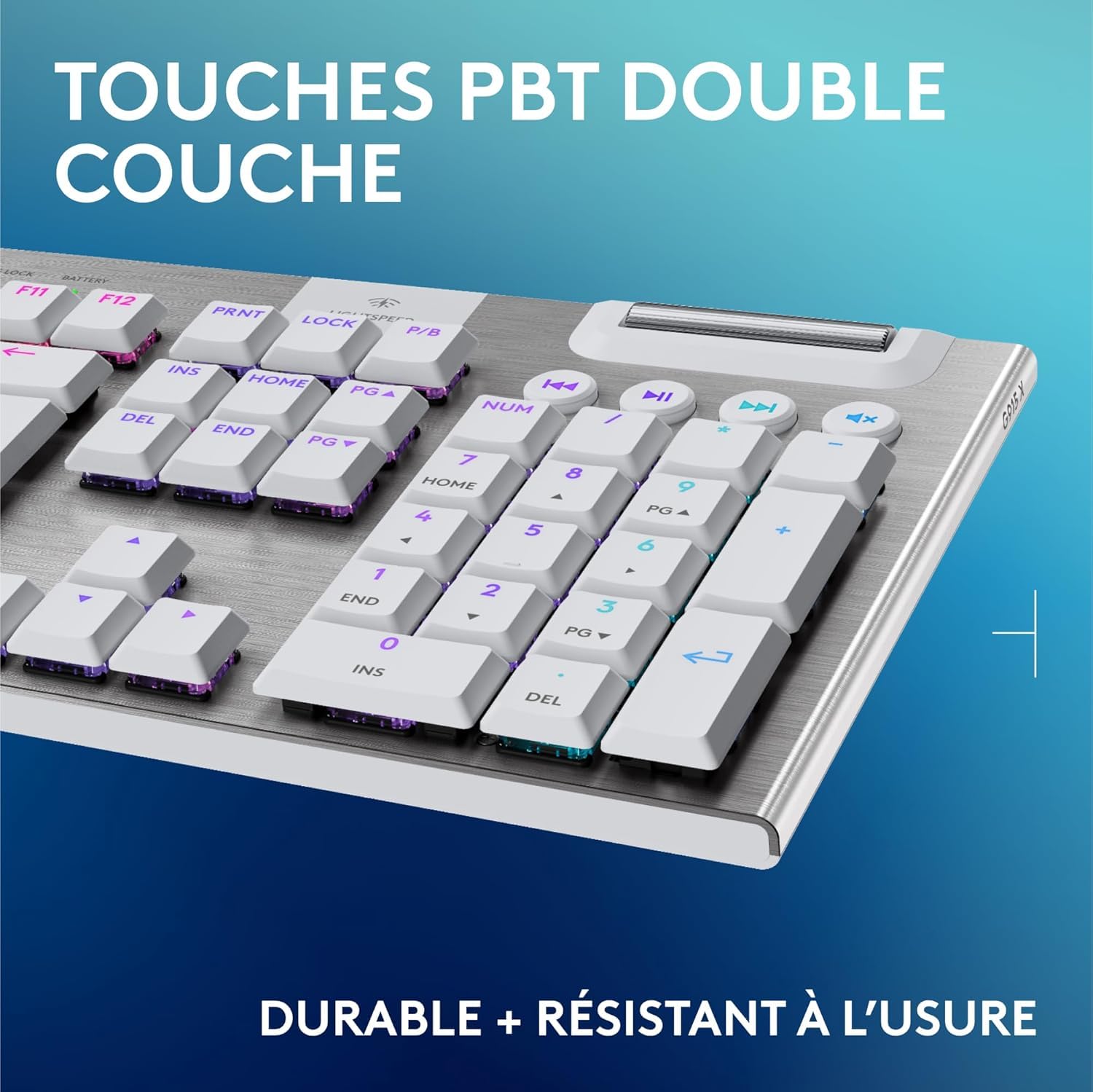 LOGITECH G915 X LIGHTSPEED Wireless Gaming Keyboard White (FR)