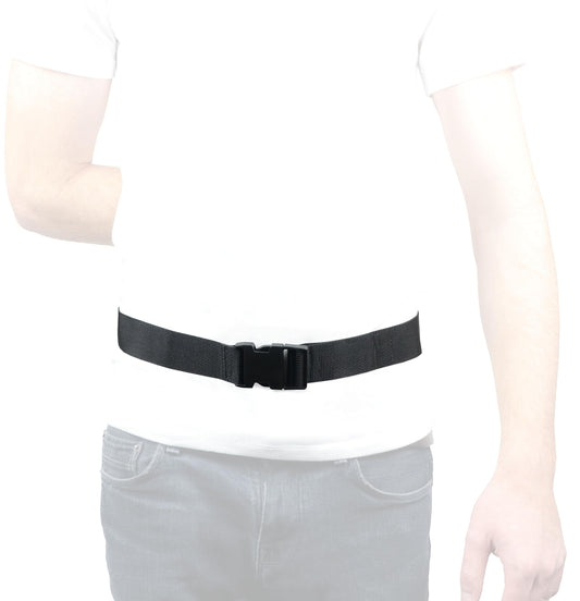 MOBILIS Ceinture Souple 40mm - Boucle clip - 70 à 135 cm - Noir