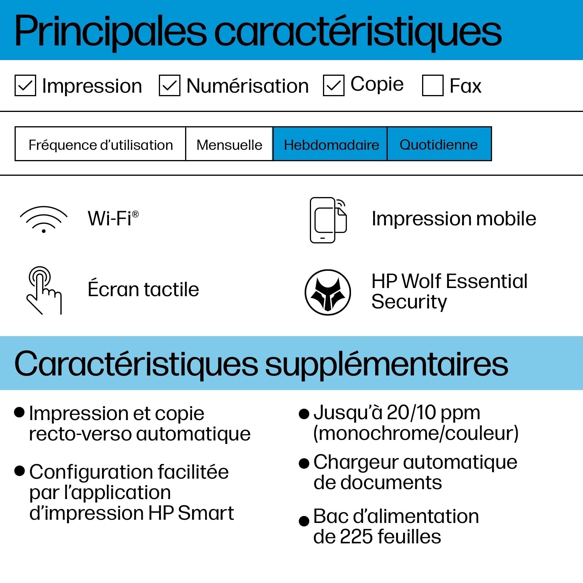 HP Officejet Pro 8122e All-in-One MFP colour inkjet A4 12ppm Copy 20ppm Print 225sheets USB Wi-Fi Bluetooth LAN