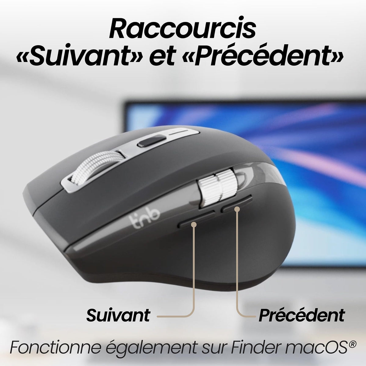 TNB INFINITEPRO - Rechargeable Wireless Mouse With Double Wheel
