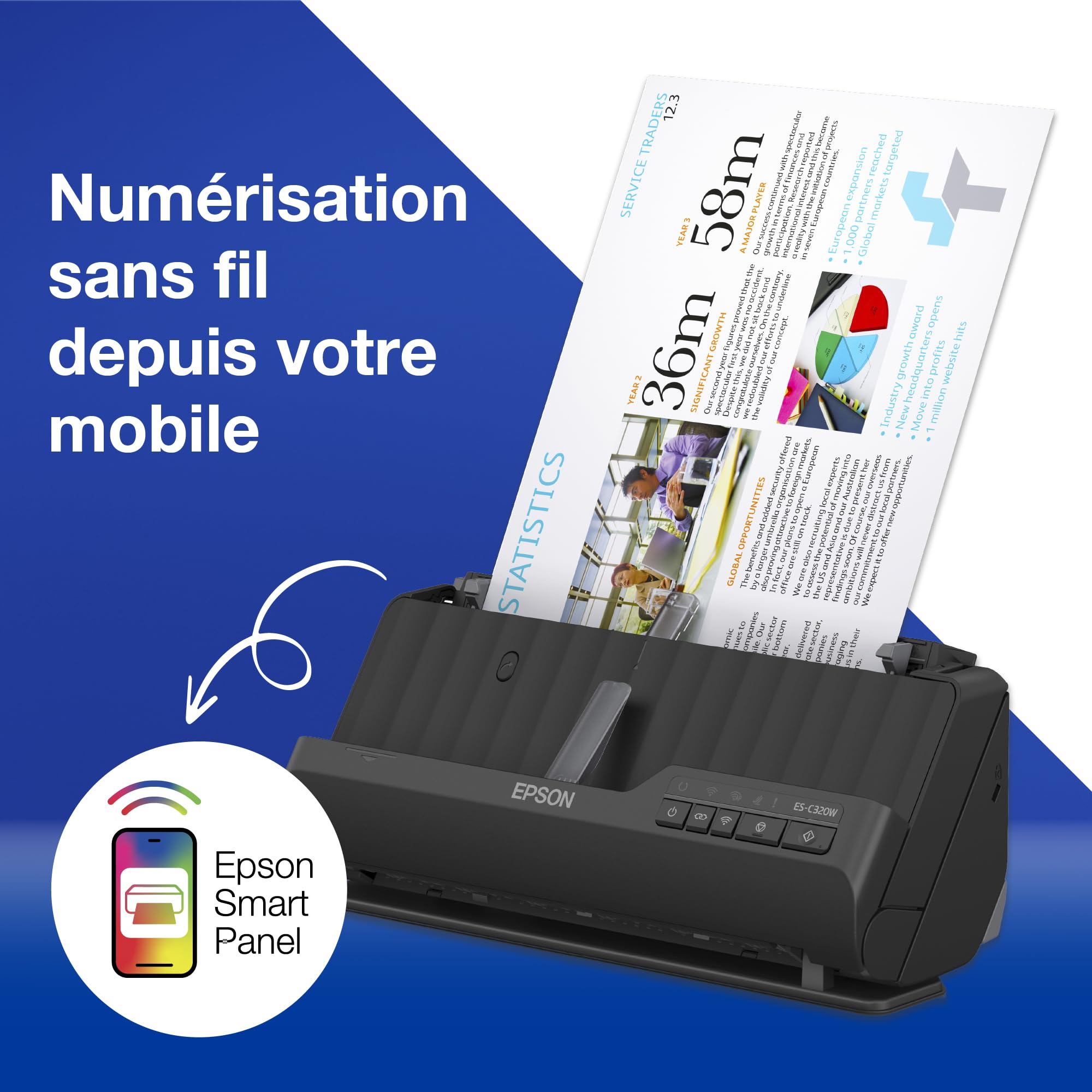 EPSON WorkForce ES-C320W Scanner 30ppm