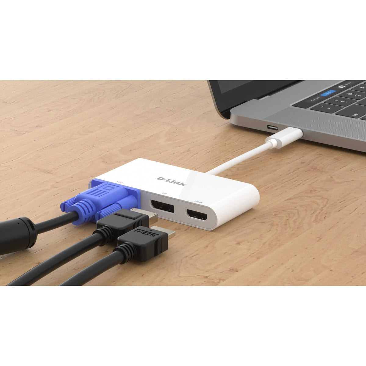 D-LINK USB-C 3-en-1 Adapter
