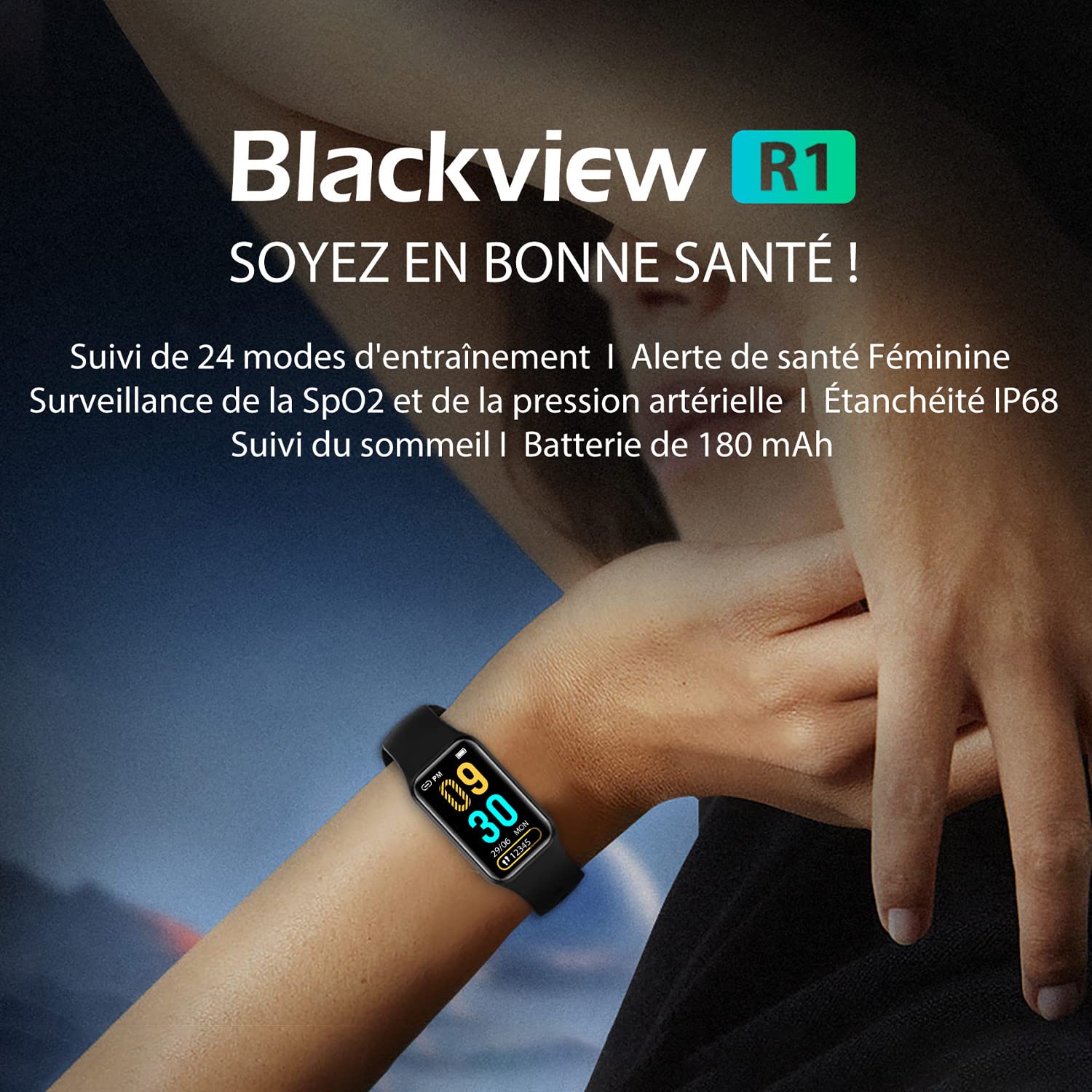 Blackview R1 (Montre Connectée - 1.47'') Rose