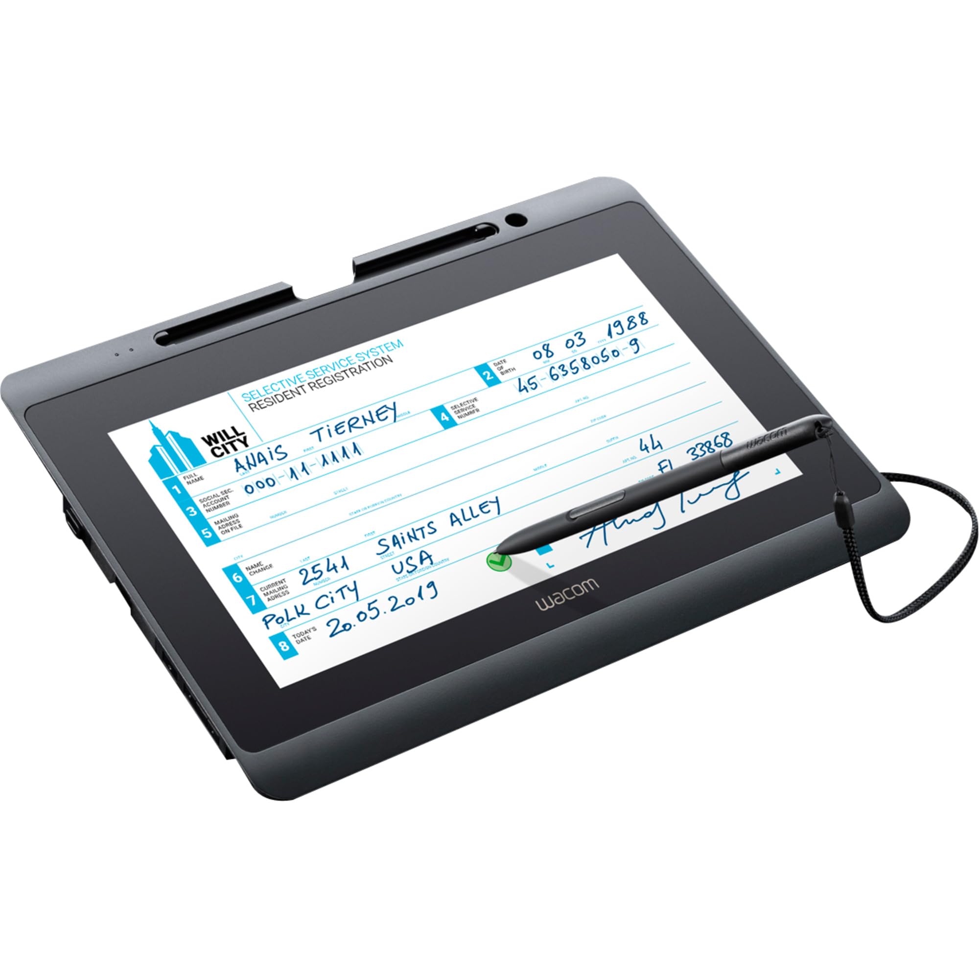 WACOM Tablette graphique avec écran LCD 10.1" + Stylet - HDMI - USB - Noir