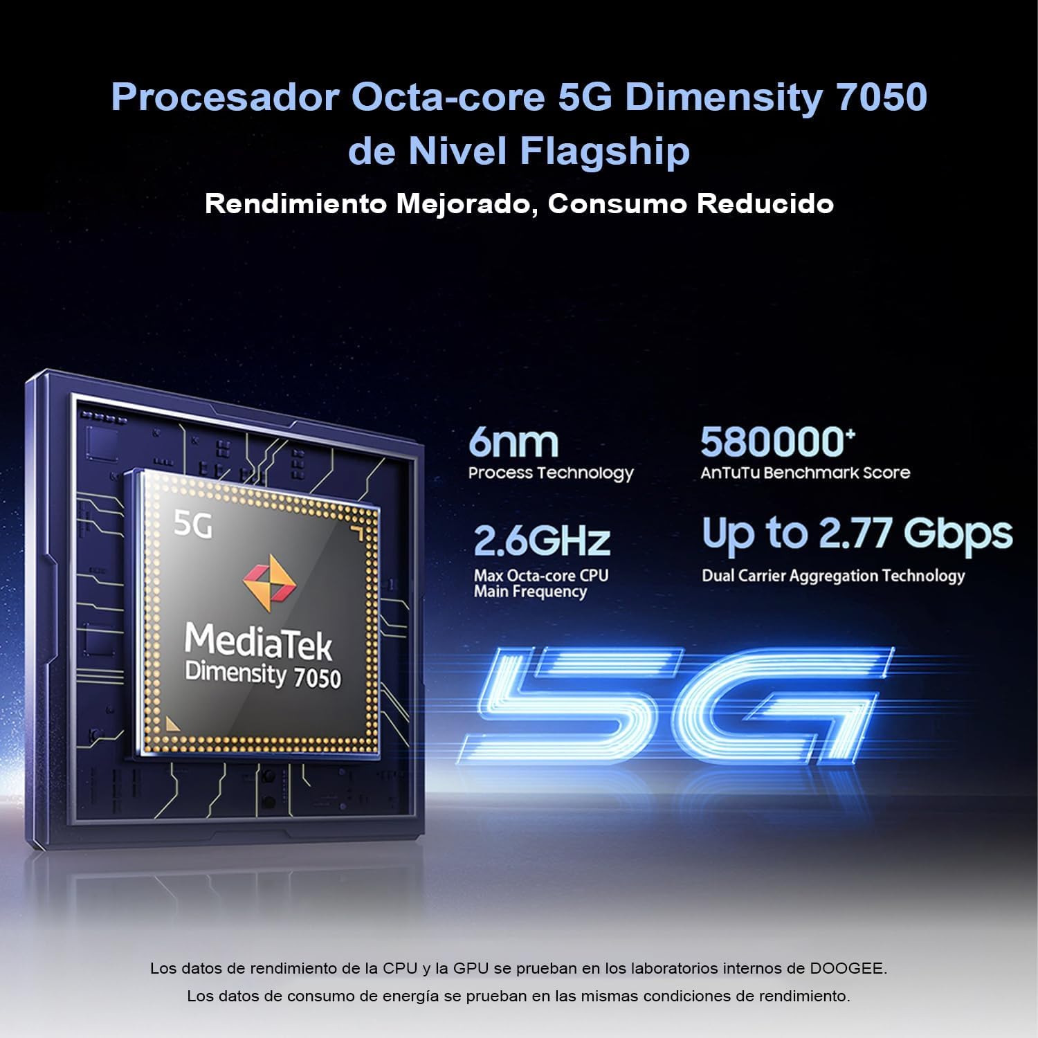 Doogee S200 5G (NFC - 6.72'', 256 Go, 12 Go RAM - 10 100 mAh) Gris