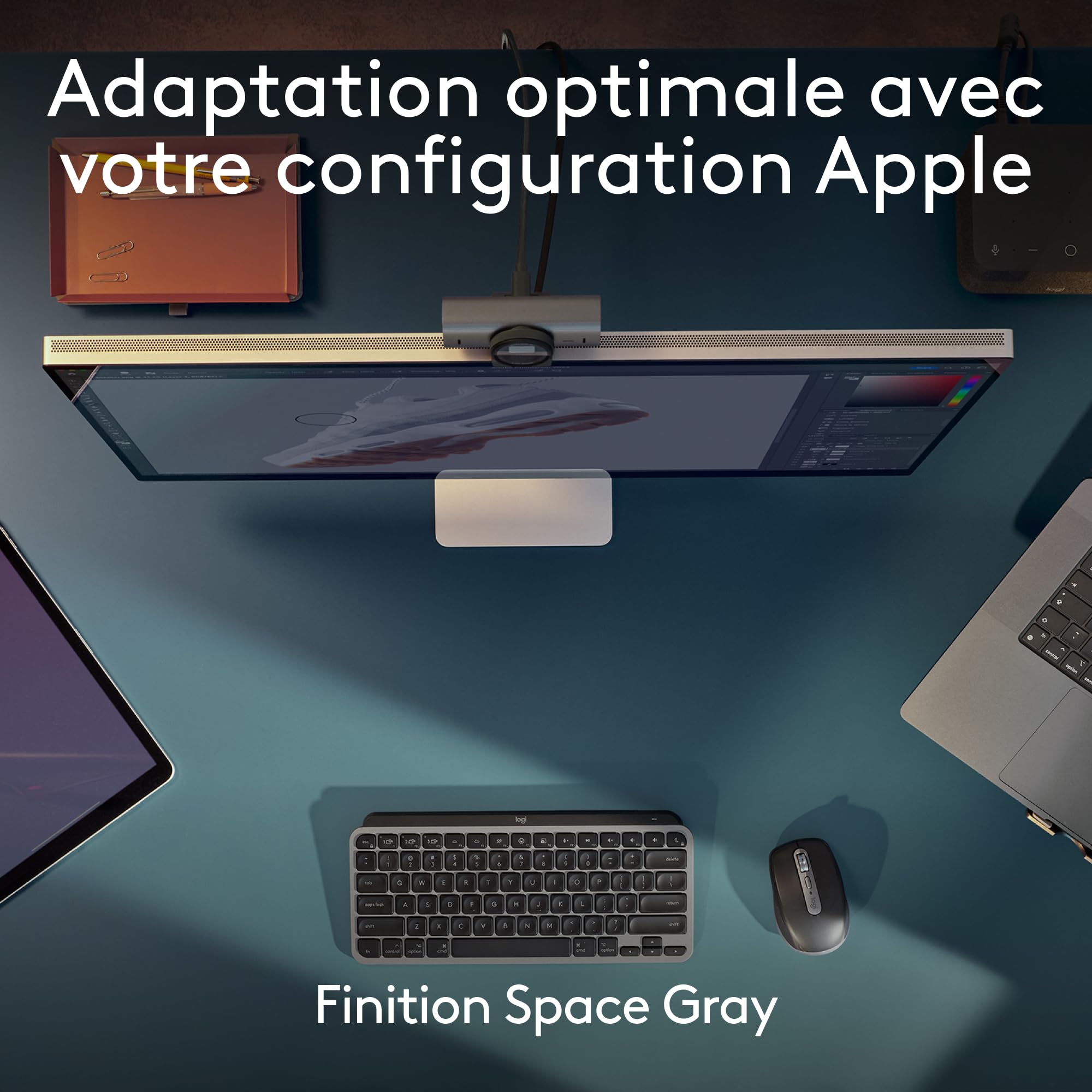LOGITECH MX Keys Mini For Mac Minimalist Wireless Illuminated Keyboard Space Grey (FR)