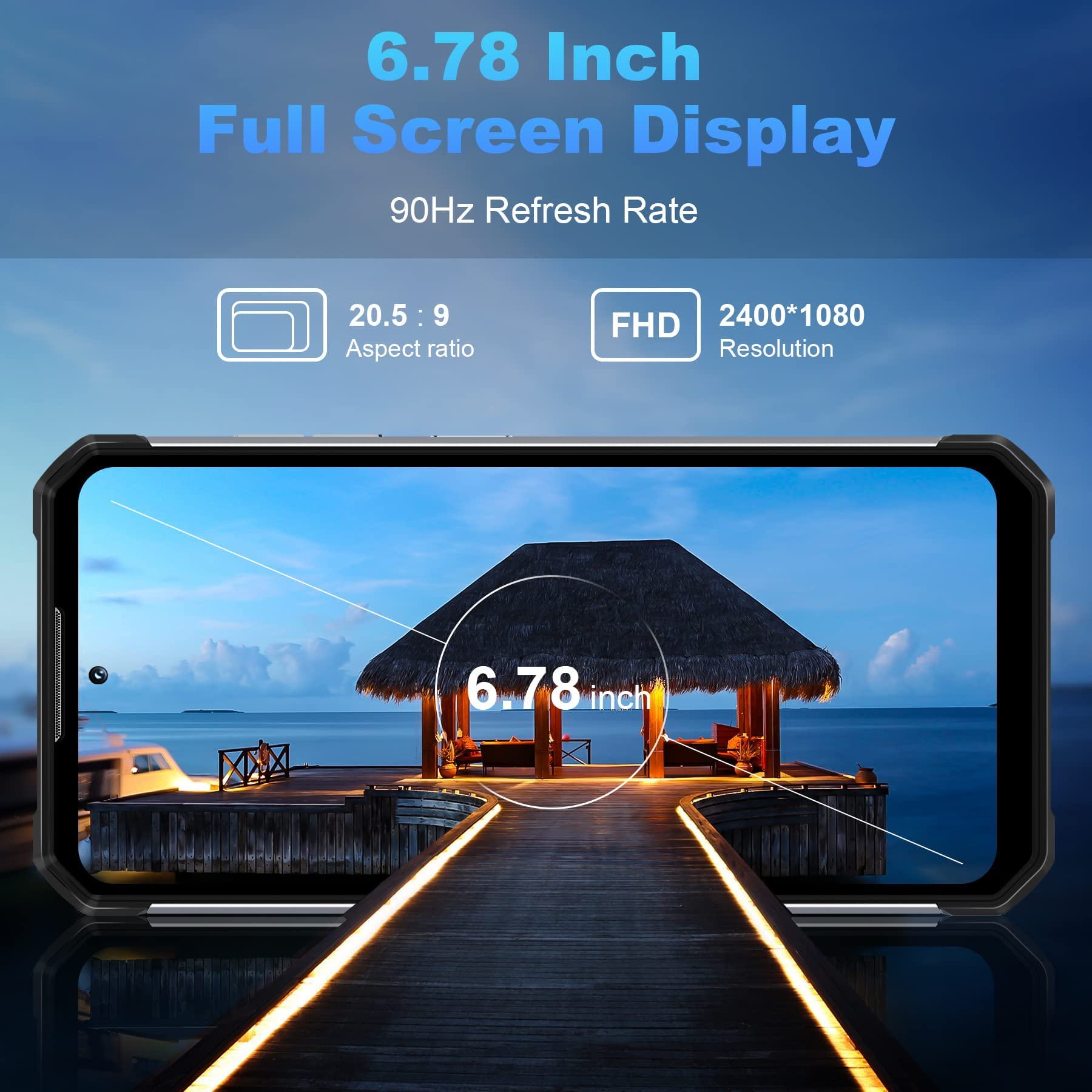 Oukitel WP17 (Double Sim - 6.78" - 128 Go, 8 Go RAM) - Noir