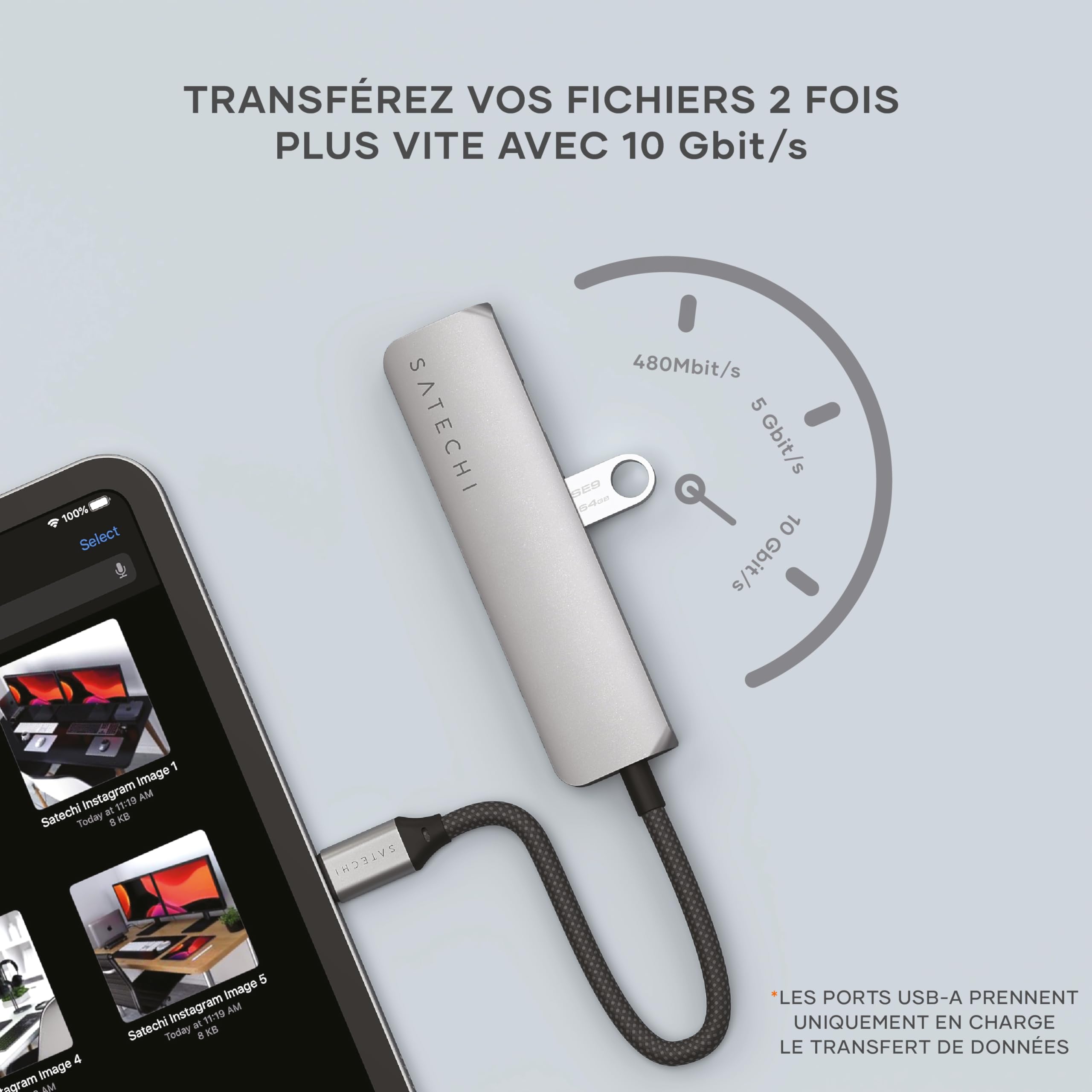 4-IN-1 USB-C MULTIPORT ADAPTER 4K SP GRY