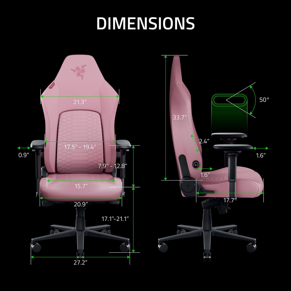 RAZER Iskur V2 NewGen Quartz - Fauteuil Gaming