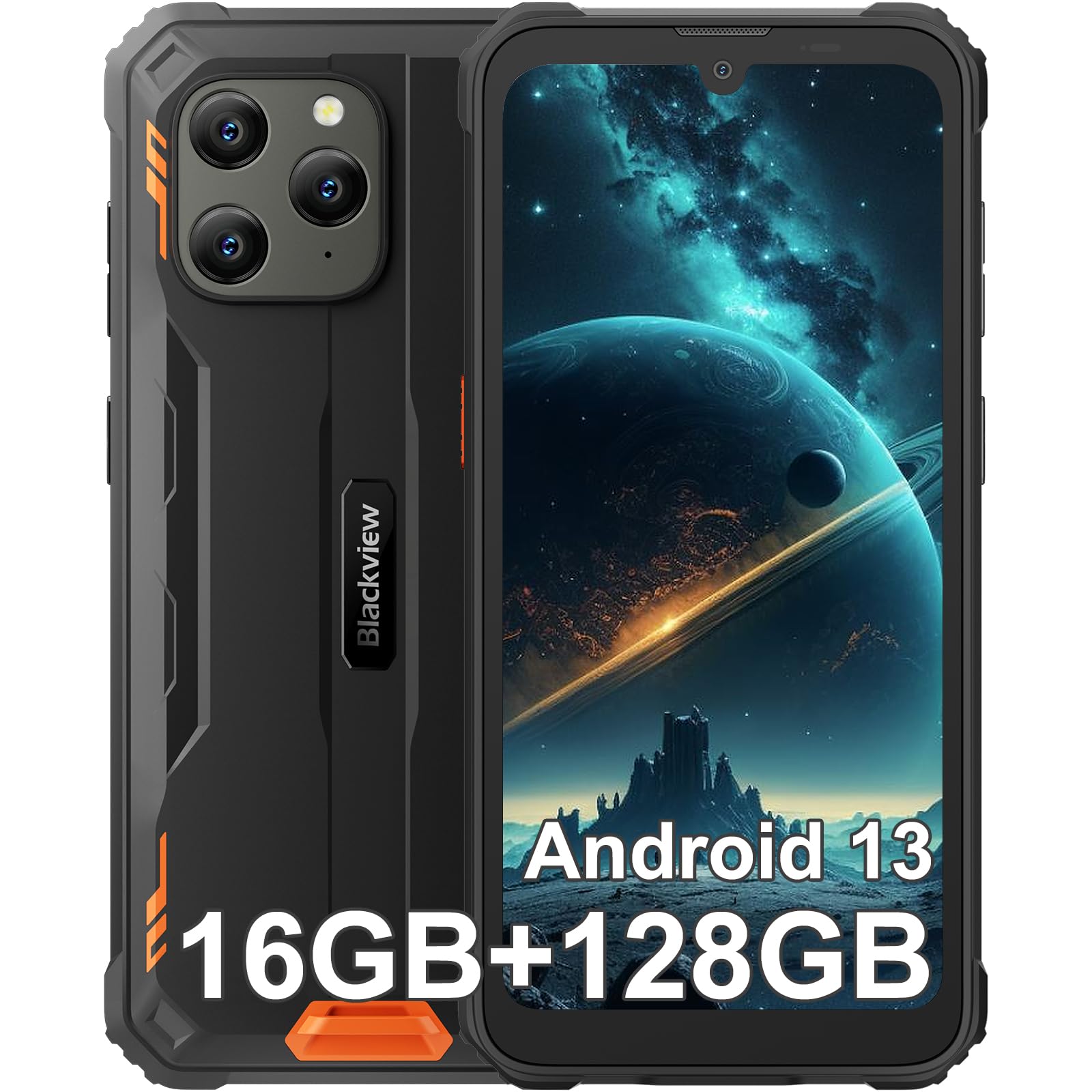 Blackview BV5300 Plus (Double Sim - Ecran de 6.1'' - 128 Go, 8 Go RAM) Orange