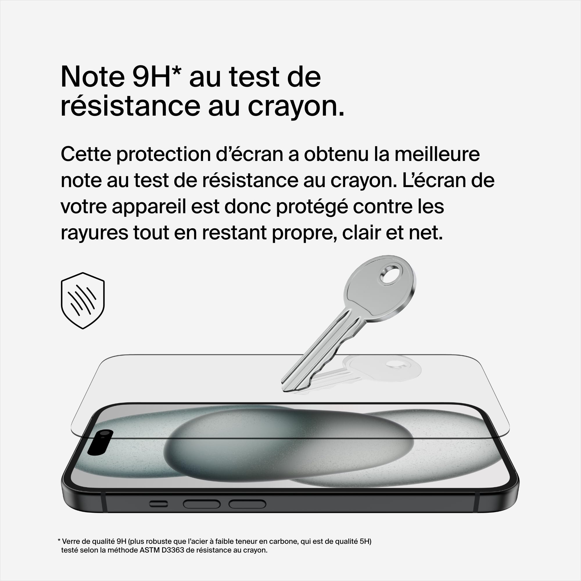 BELKIN ScreenForce Pro TemperedGlass AM Screen Protection for iPhone 15 Pro Max