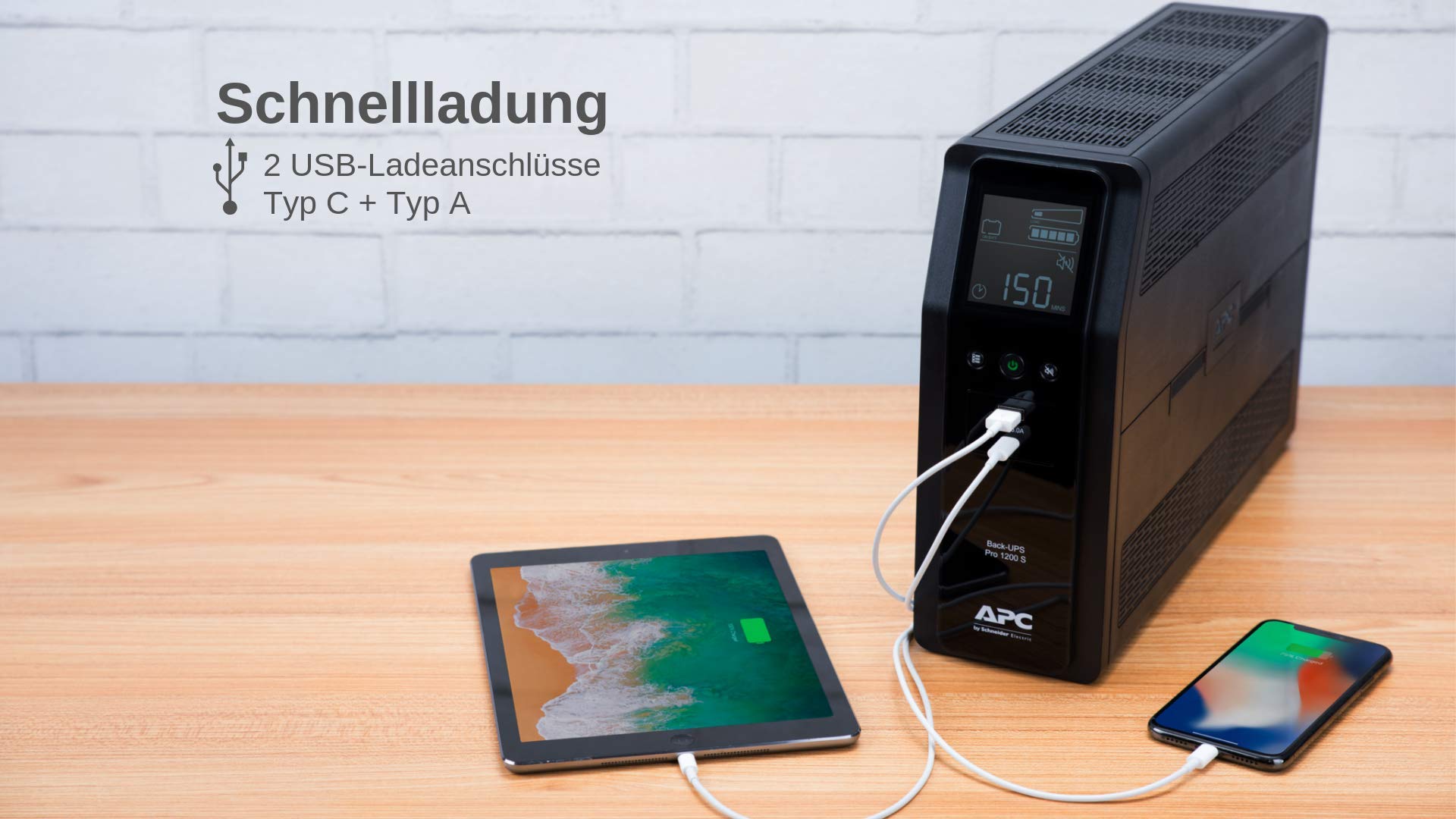 APC Back-UPS Pro BR1200SI UPS AC 220-240V 720Watt 1200VA USB output connectors 8 Black