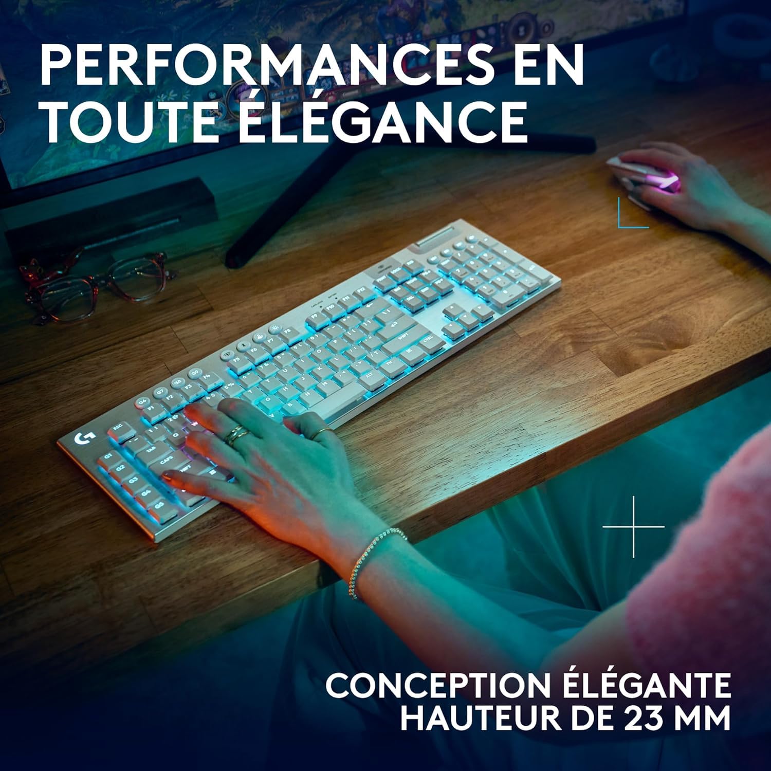 LOGITECH G915 X LIGHTSPEED Wireless Gaming Keyboard White (FR)