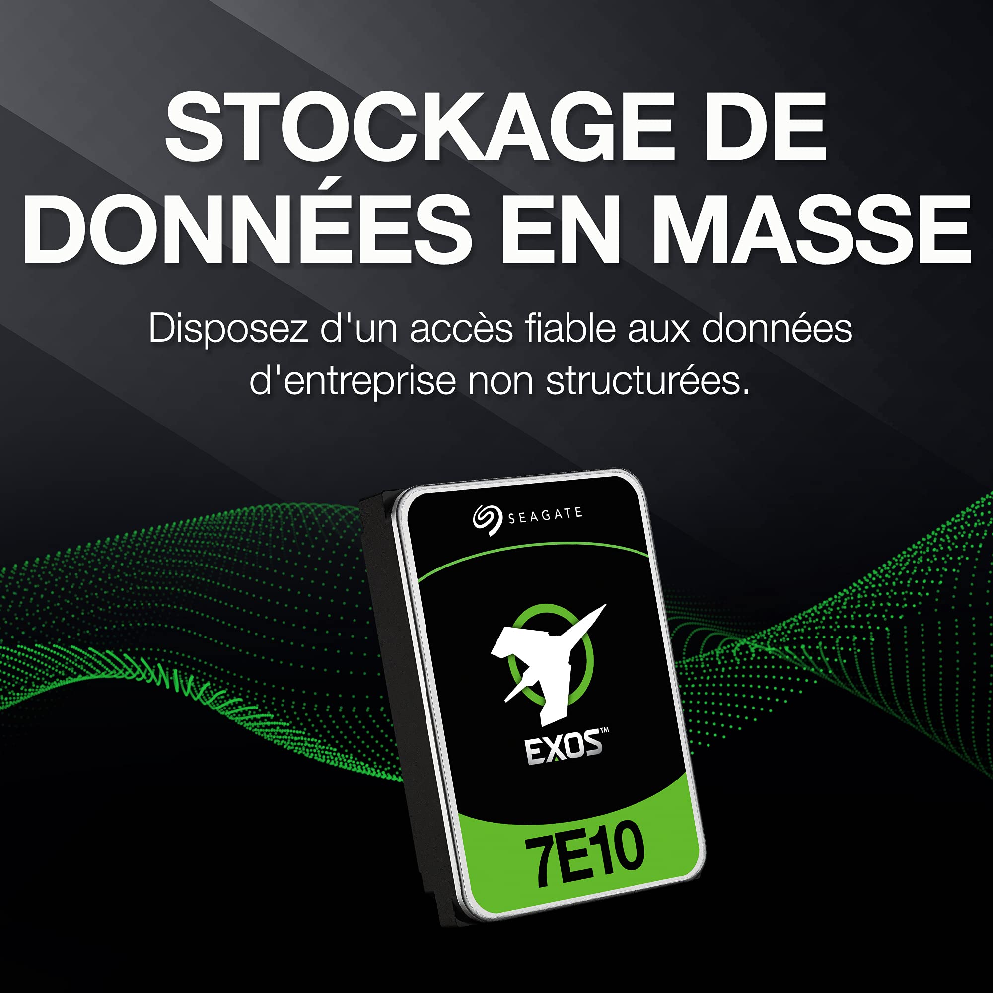 SEAGATE Exos 7E10 SAS 4To 7200tpm 256Mo cache 512e/4KN BLK