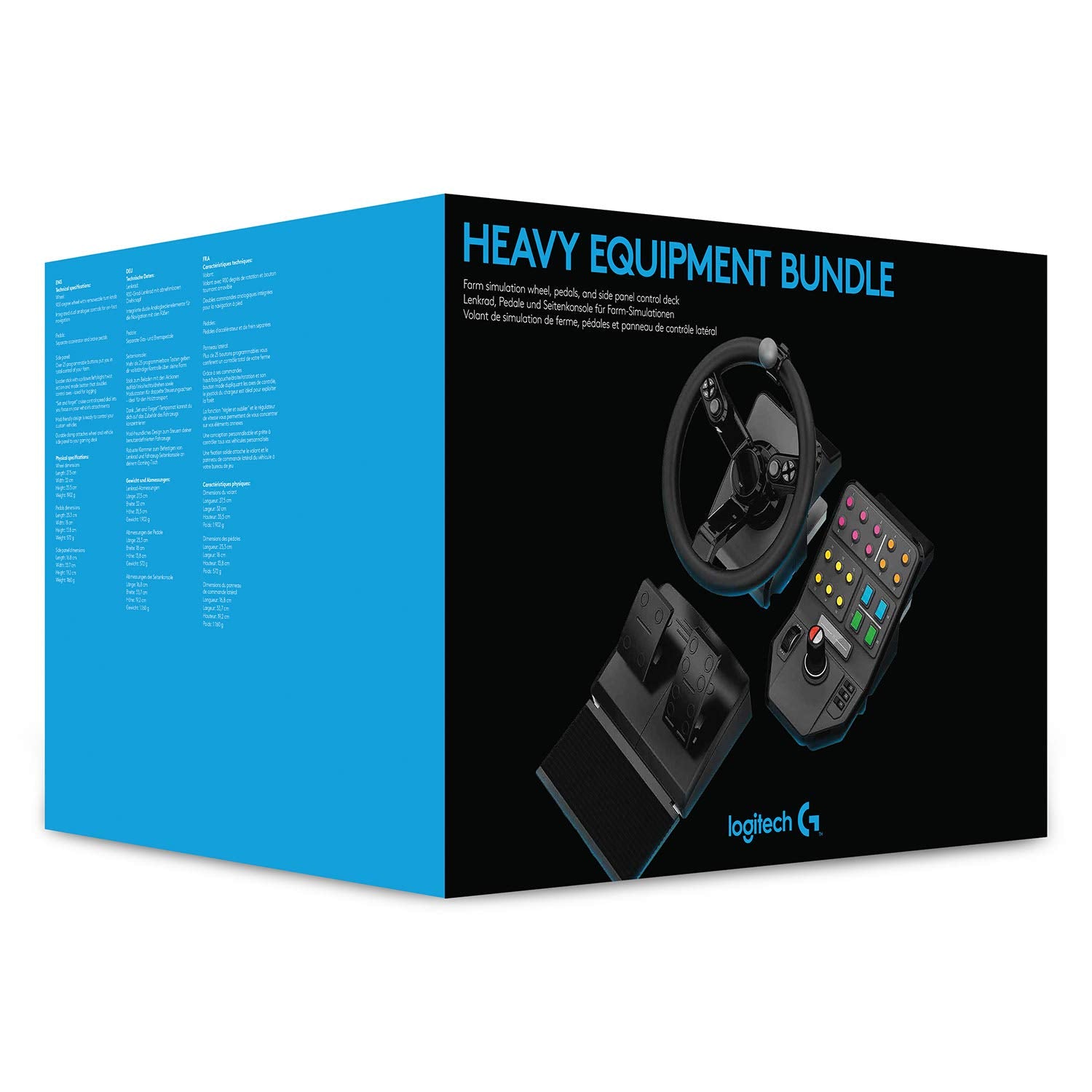 LOGITECH Heavy Equipment G-Series wheel and pedals set wired for PC