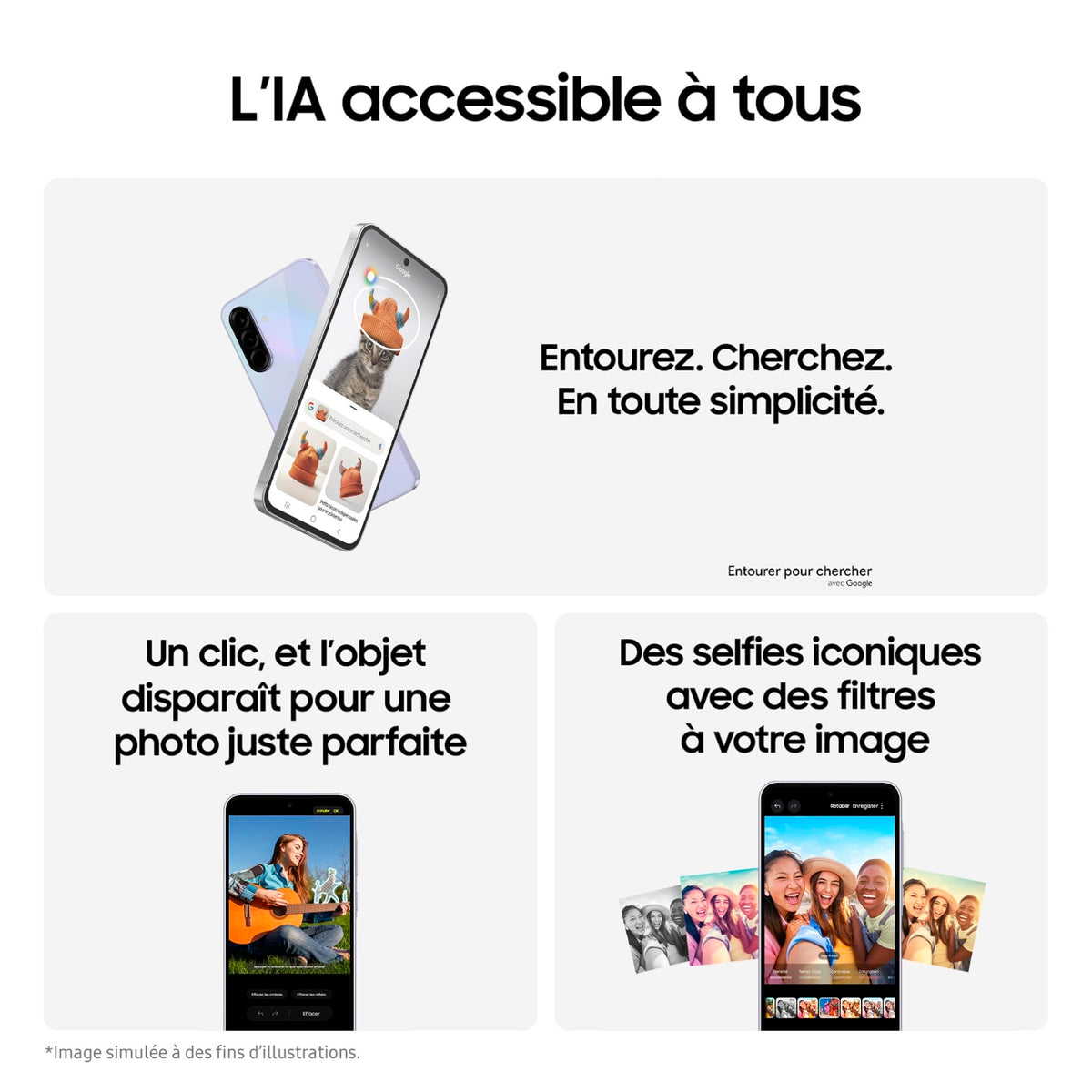 Samsung A366 Galaxy A36 (Double Sim - 6.7" - 128 Go - 6 Go RAM) Blanc
