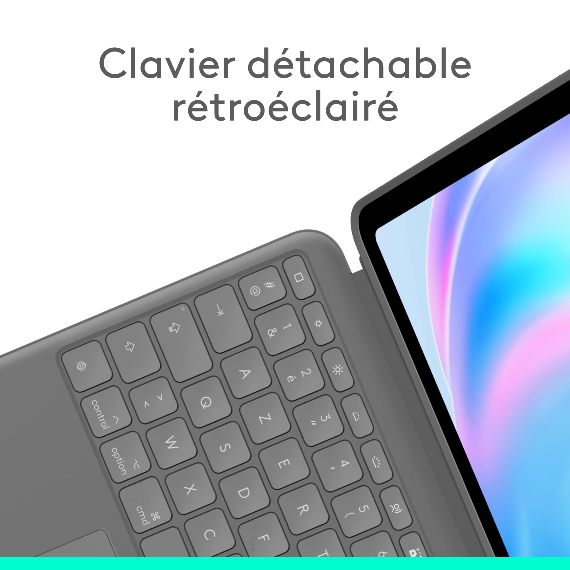 LOGITECH Combo Touch for iPad Air 13p M2 OXFORD GREY (FRA)