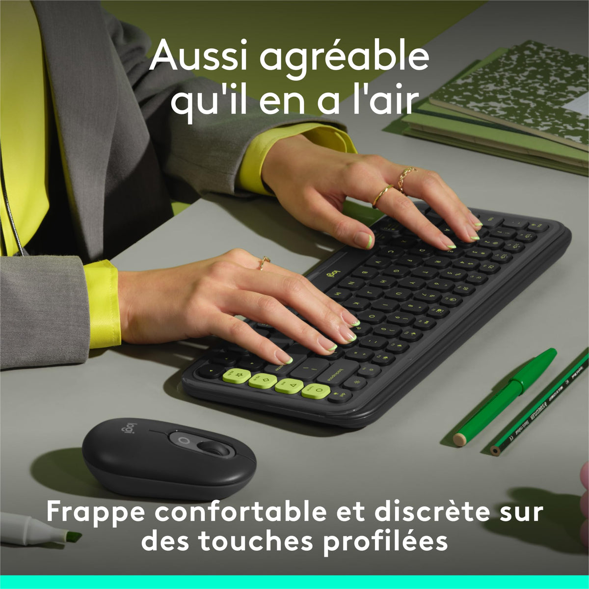 LOGITECH POP ICON KEYS - GRAPHITE (FR)