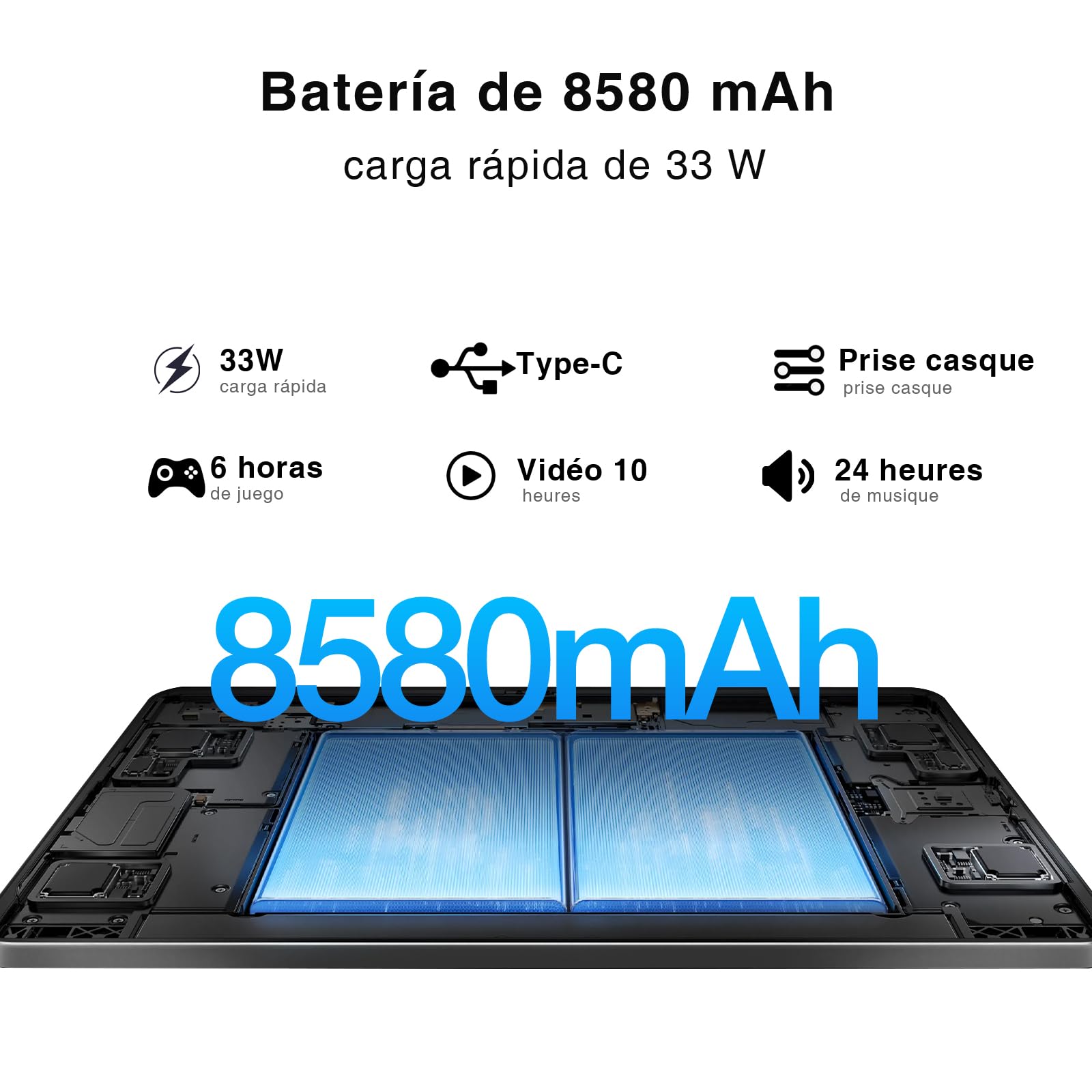 Doogee T30 Pro (Tablette 4G - 11'', 256 Go, 8 Go RAM) Gris