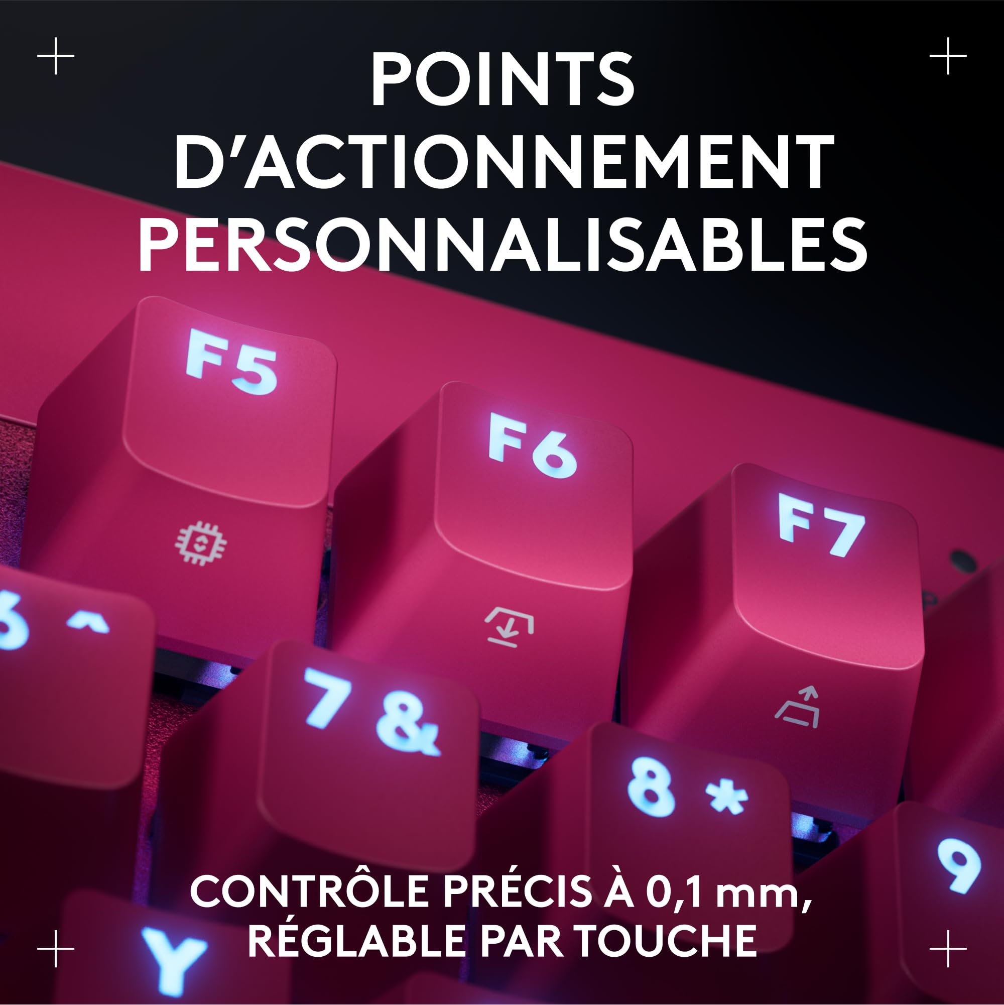 LOGITECH PRO X TKL RAPID Keyboard - Magenta (FR)