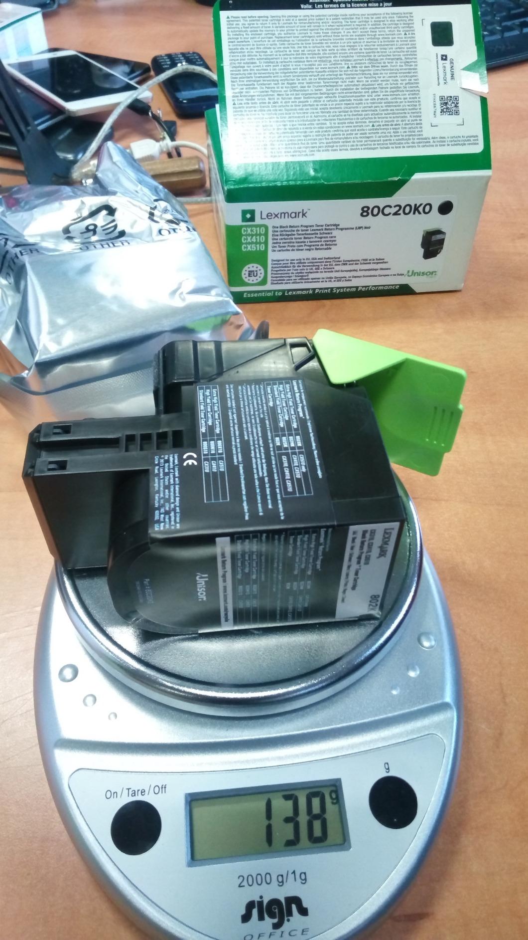 Return Toner CY 802C