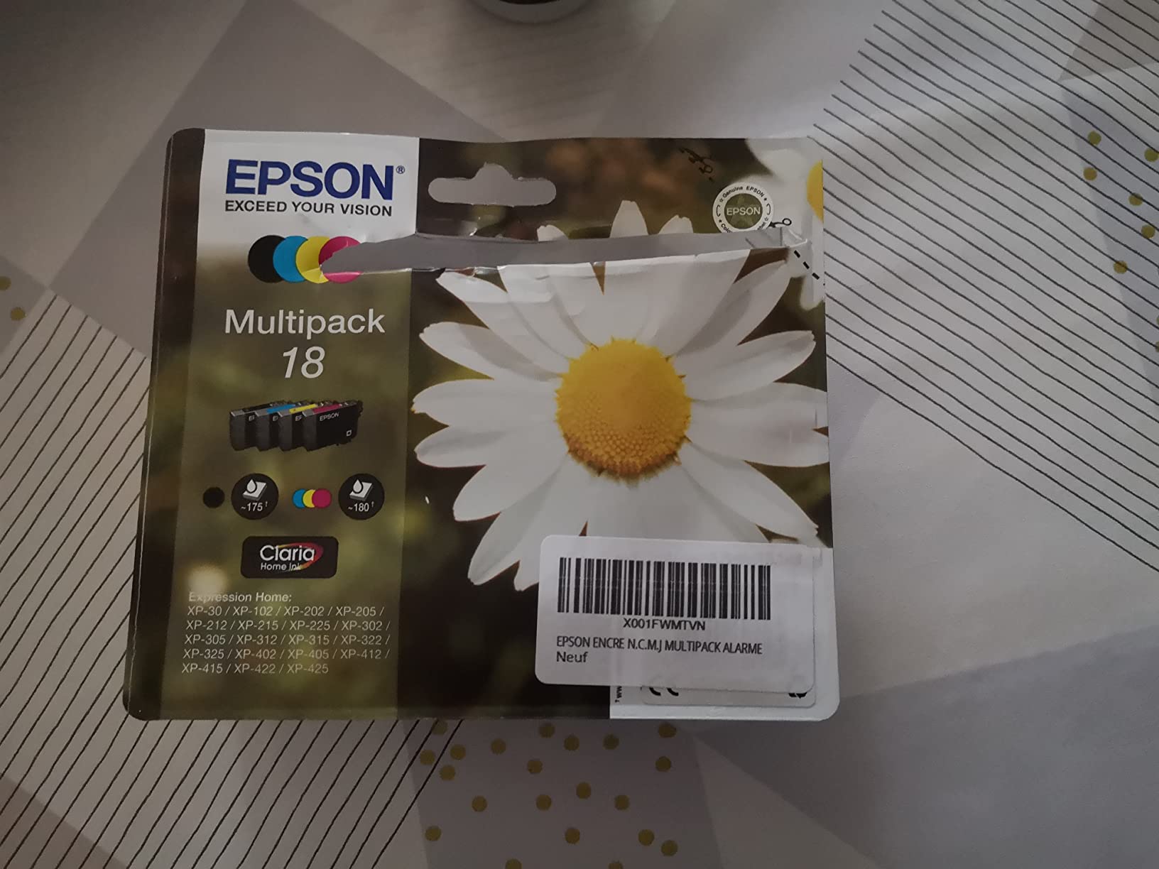 EPSON 3LB 18 ink cartridge black and tri-colour standard capacity 15.1ml 1-pack RF-AM blister w/s