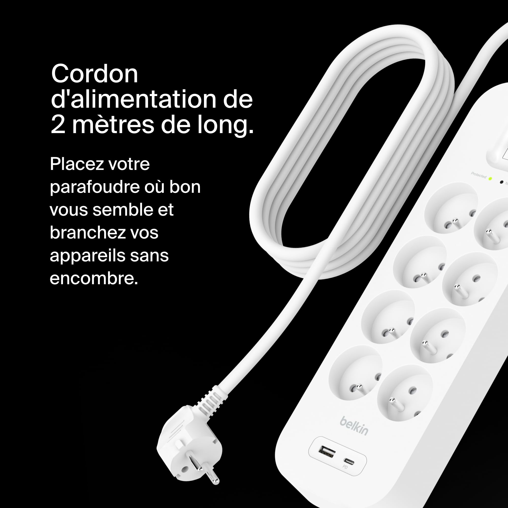 BELKIN Surge Protection with USB C 8 Outlet