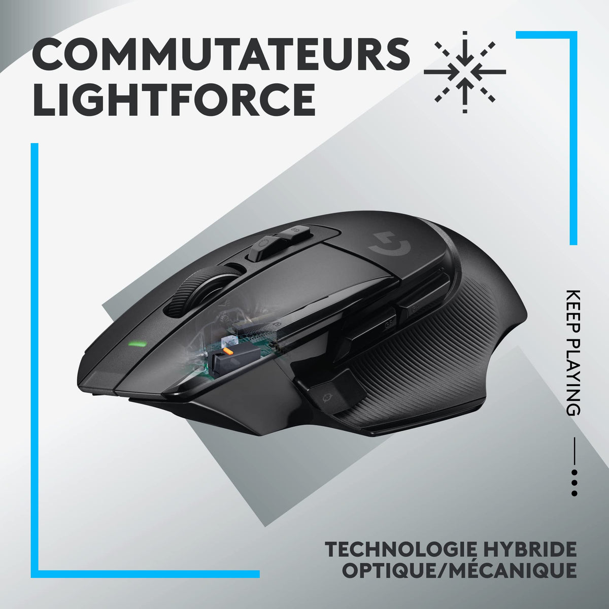 LOGITECH G G502 X LIGHTSPEED Mouse optical 8 buttons wireless 2.4 GHz USB LOGITECH LIGHTSPEED receiver black