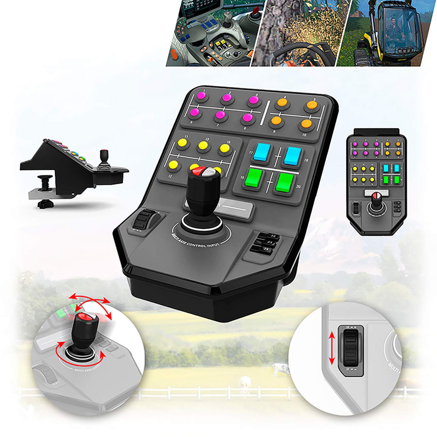 LOGITECH Heavy Equipment Side Panel Flight simulator controller wired for PC