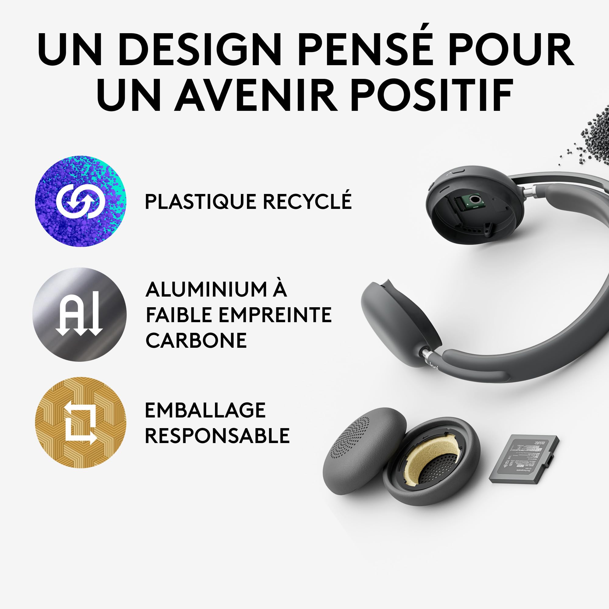 LOGITECH HEADSET - Zone Wireless 2 UC - GRAPHITE TEAMS - 2.4GHZ/BT - EMEA-914 - A00174 A00172 NO STAND
