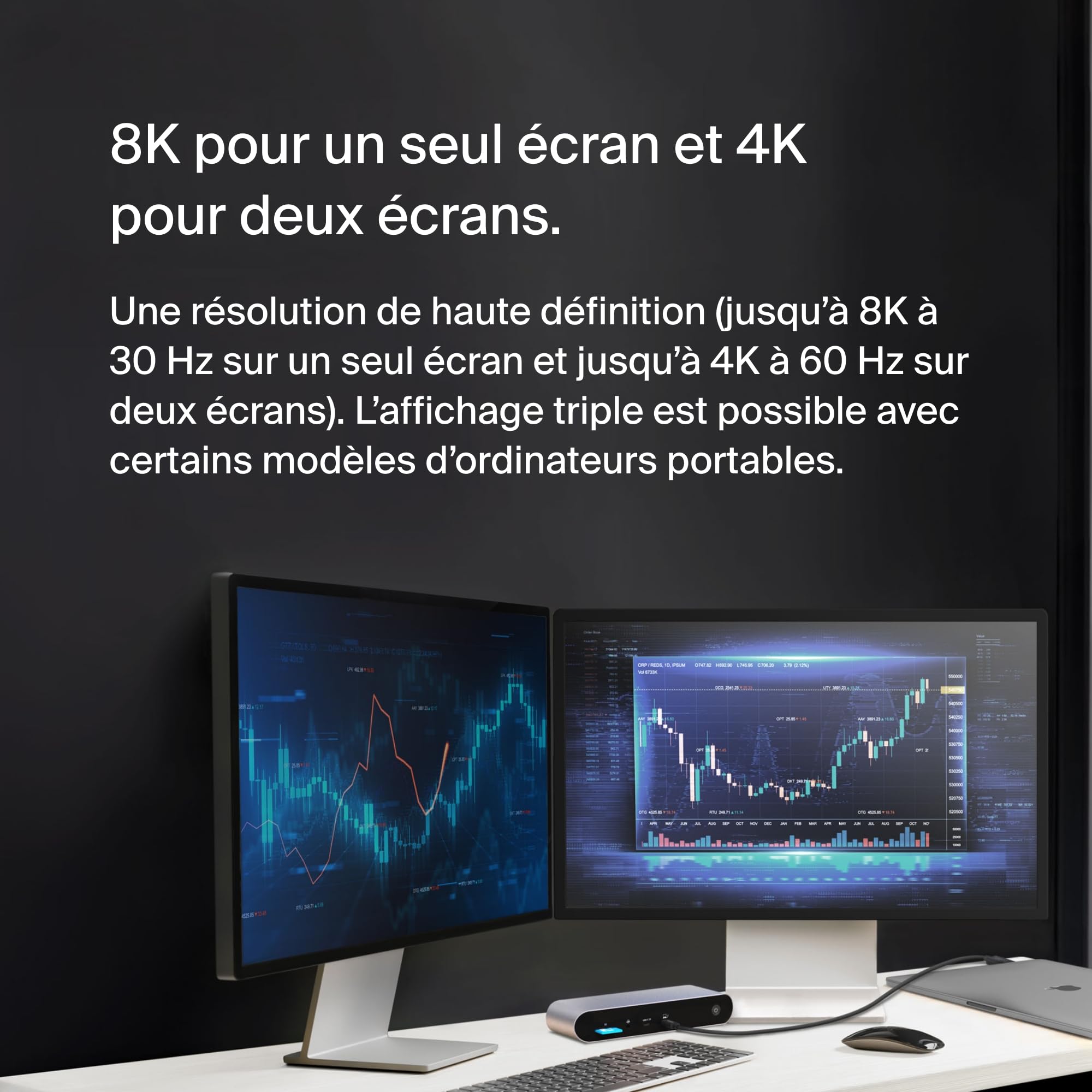 BELKIN Station daccueil Thunderbolt 4 Triple écrans