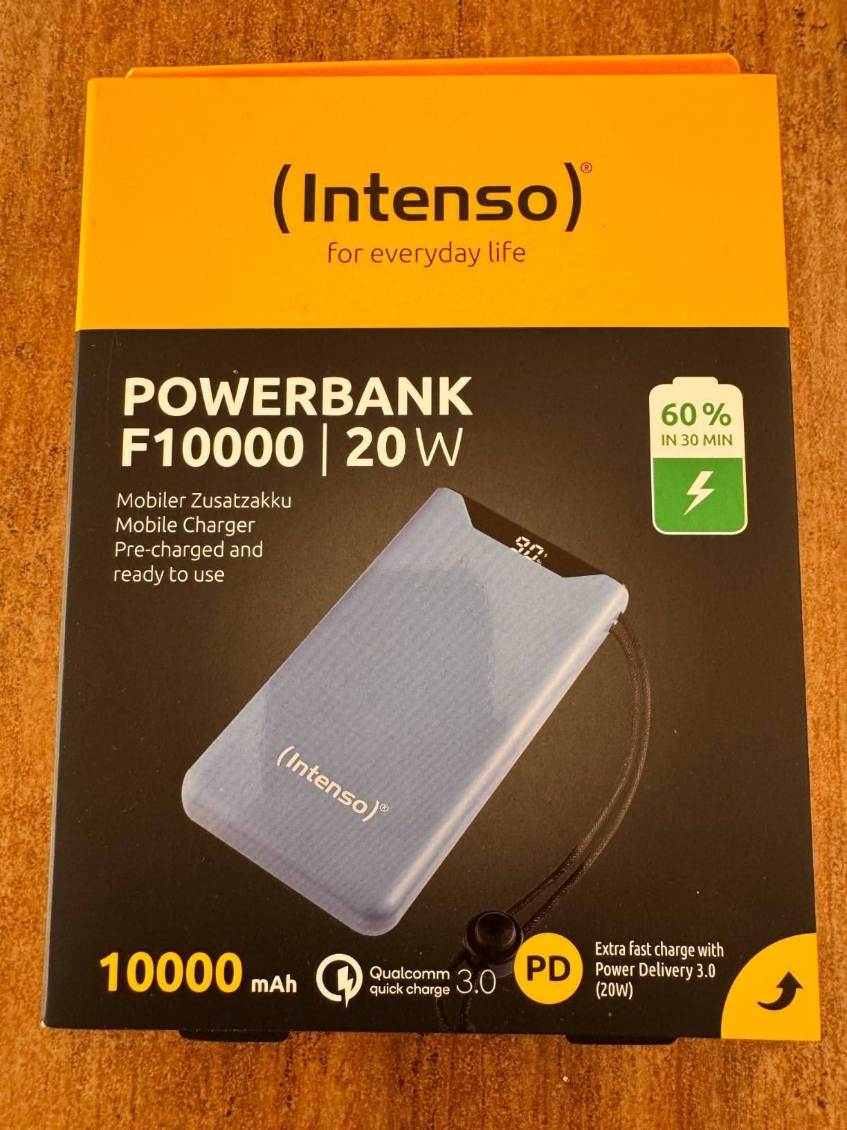 INTENSO Powerbank F10000, Power Delivery et Quick Charge, gr