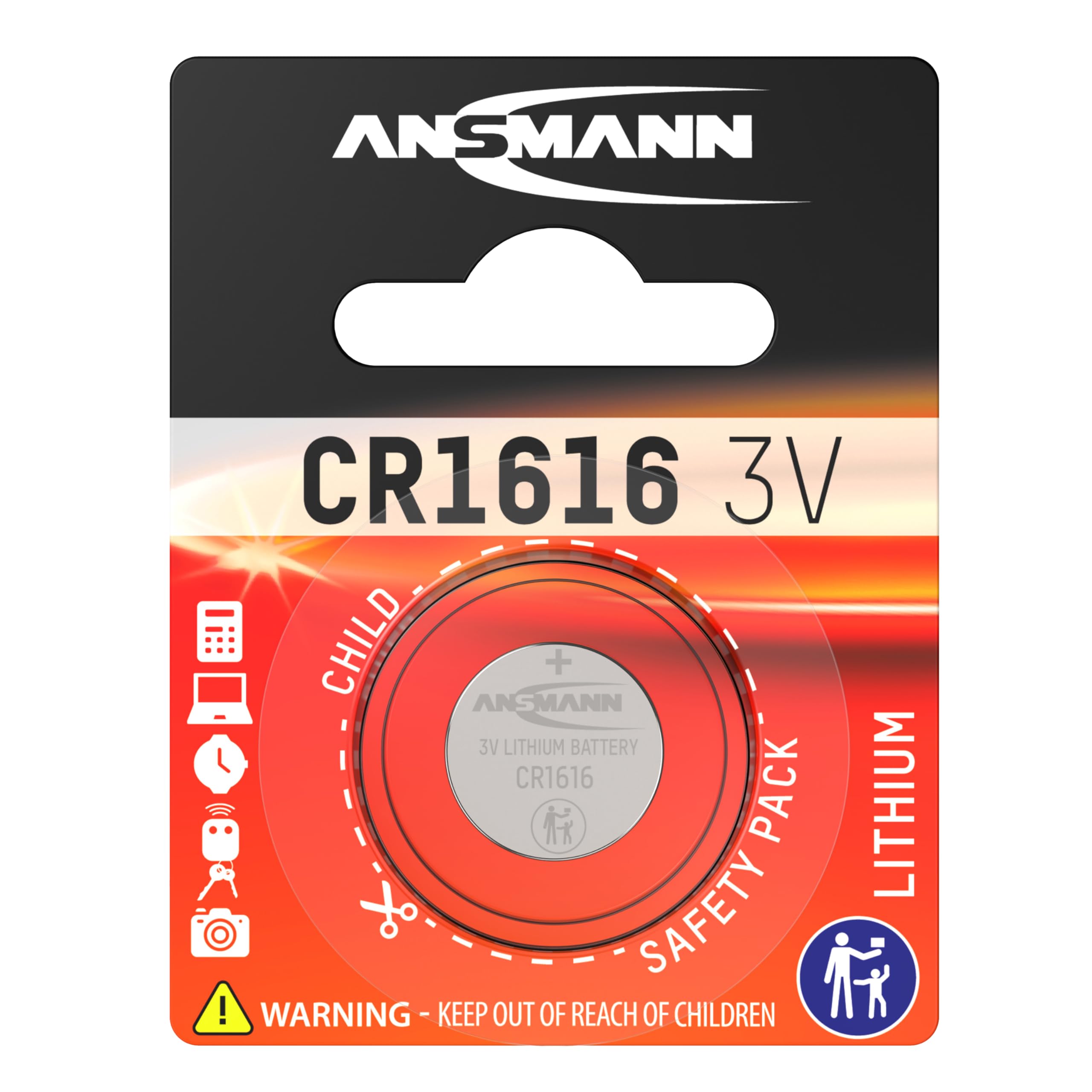 ANSMANN Piles lithium 5020132 CR1616 blister de 1