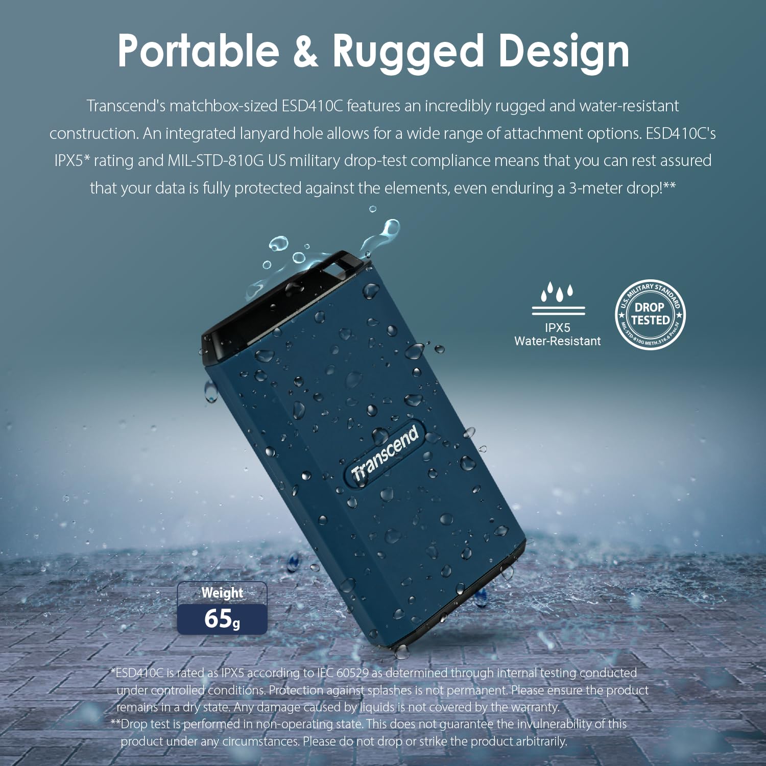 TRANSCEND ESD410C 2TB External SSD USB 20Gbps Type C
