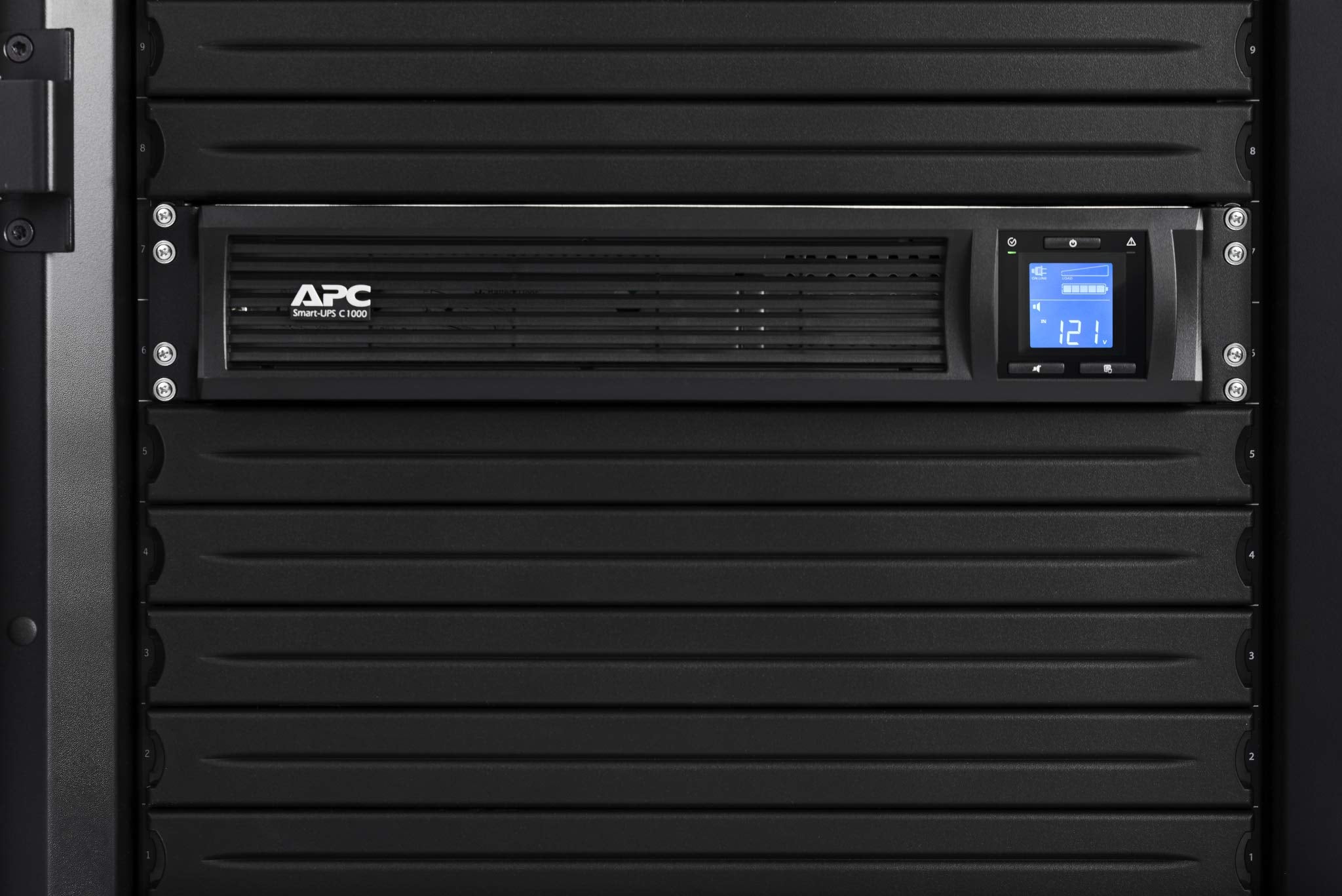 APC Smart-UPS C UPS rack-mountable AC 230V 600Watt 1000VA USB serial output connectors 4 2U Black with APC SmartConnect