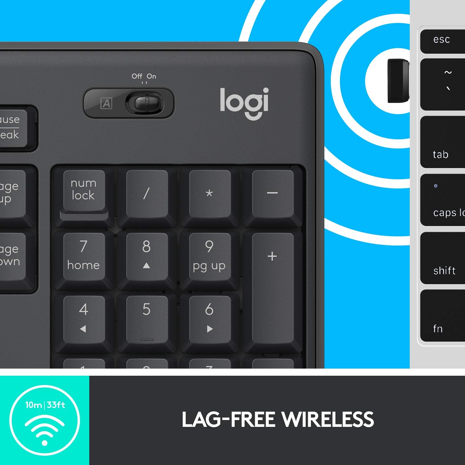 MK295 Silent Wireless Combo GRAPHITE NDX