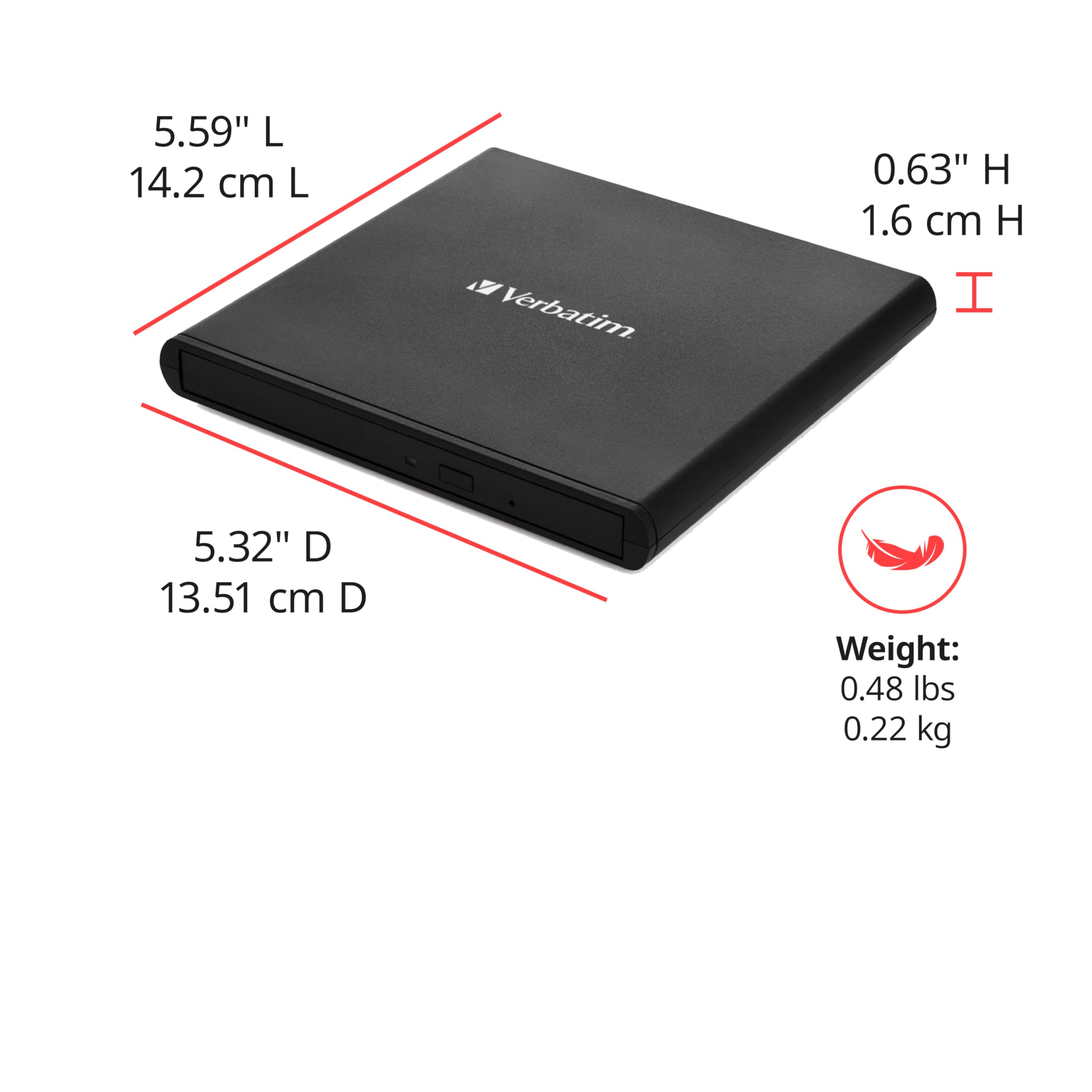 Verbatim External Slimline CD/DVD Write