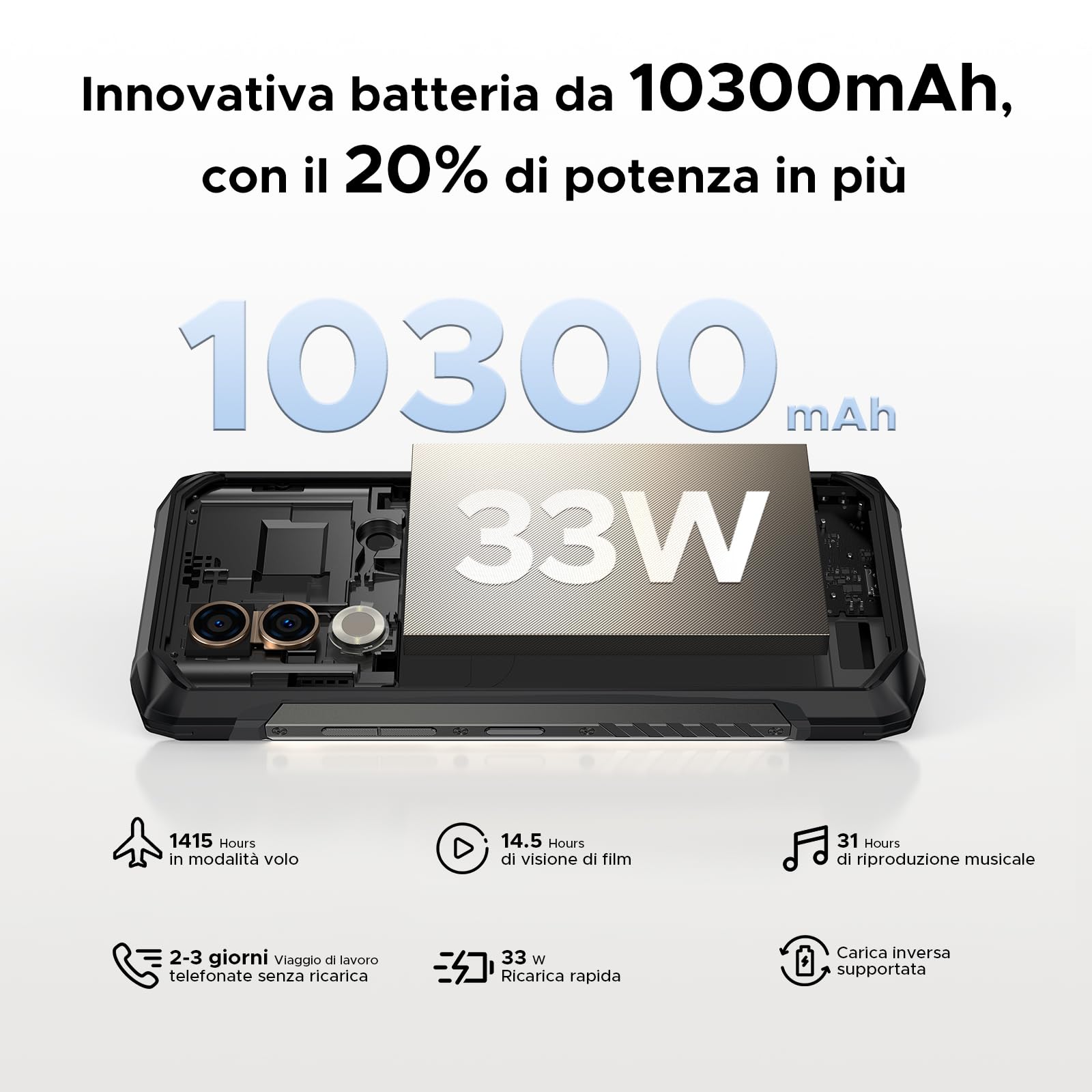 Doogee Blade 20 Turbo (NFC - 6.6'' - 256 Go, 8 Go RAM - 10 300 mAh) Noir