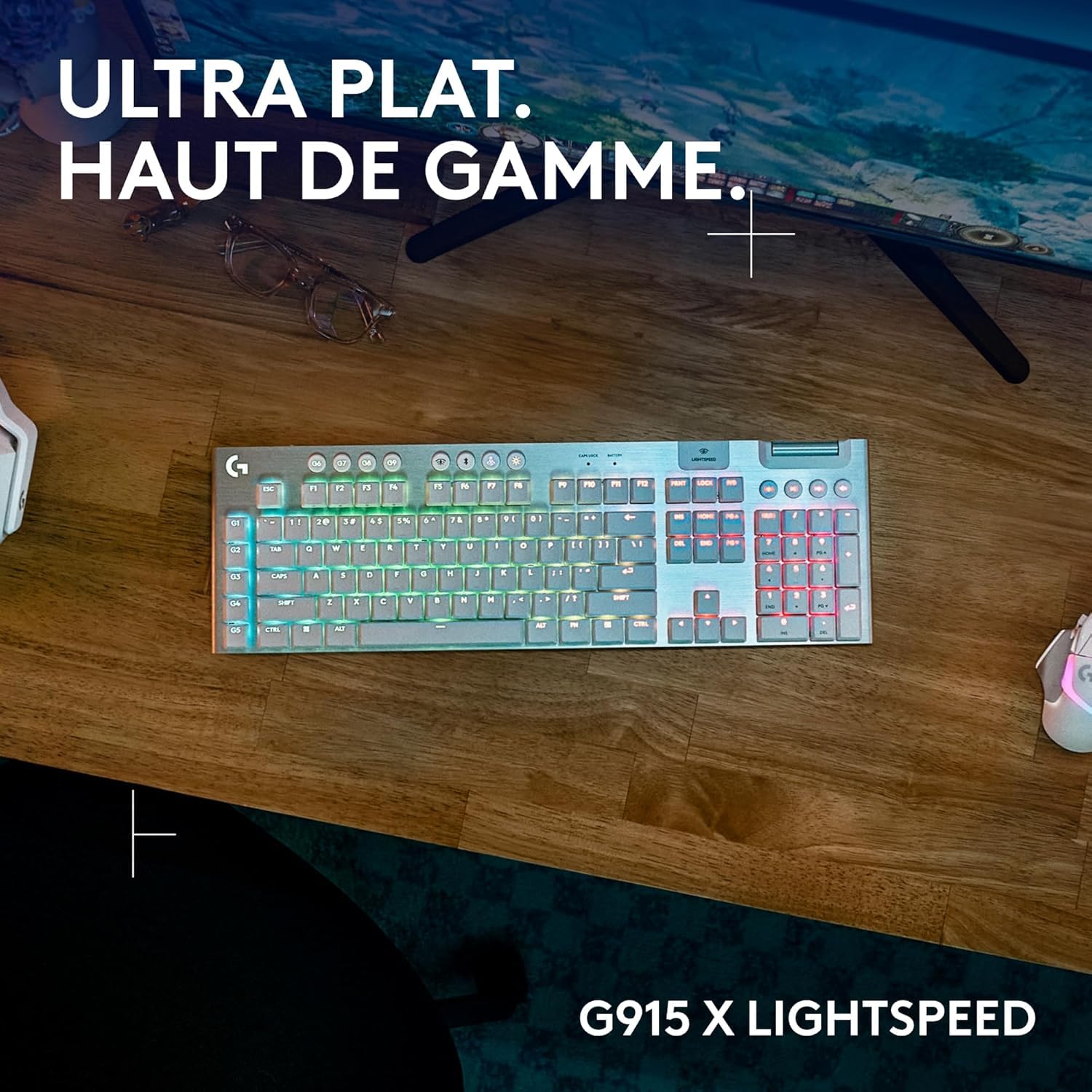 LOGITECH G915 X LIGHTSPEED Wireless Gaming Keyboard White (FR)