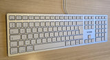 CHERRY Clavier KC 6000 SLIM USB EU argent/blanc