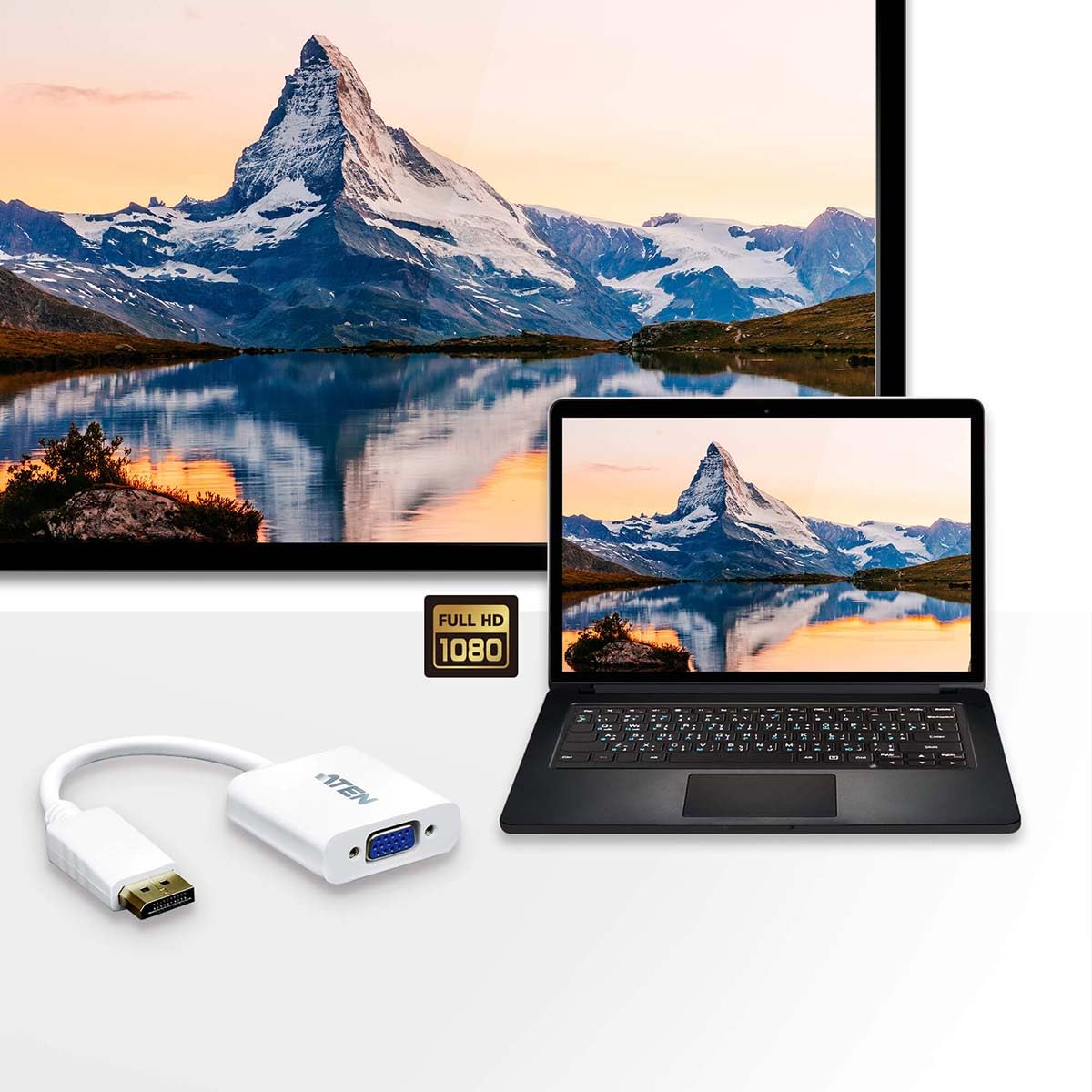 ATEN VC925-AT câble vidéo et adaptateur VGA (D-Sub) Blanc