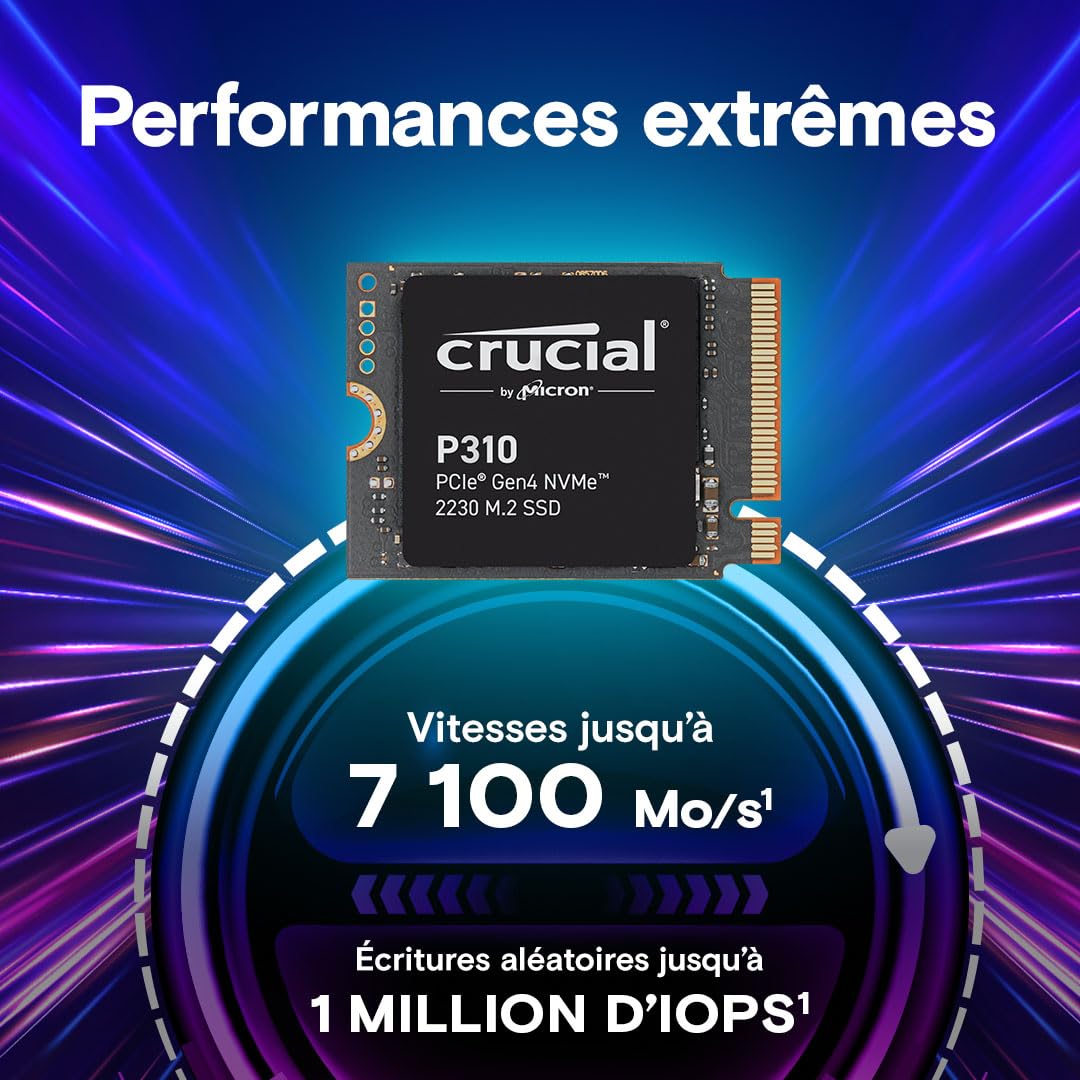 Crucial P310 1 To PCIe Gen4 NVMe 2230 M.2 SSD