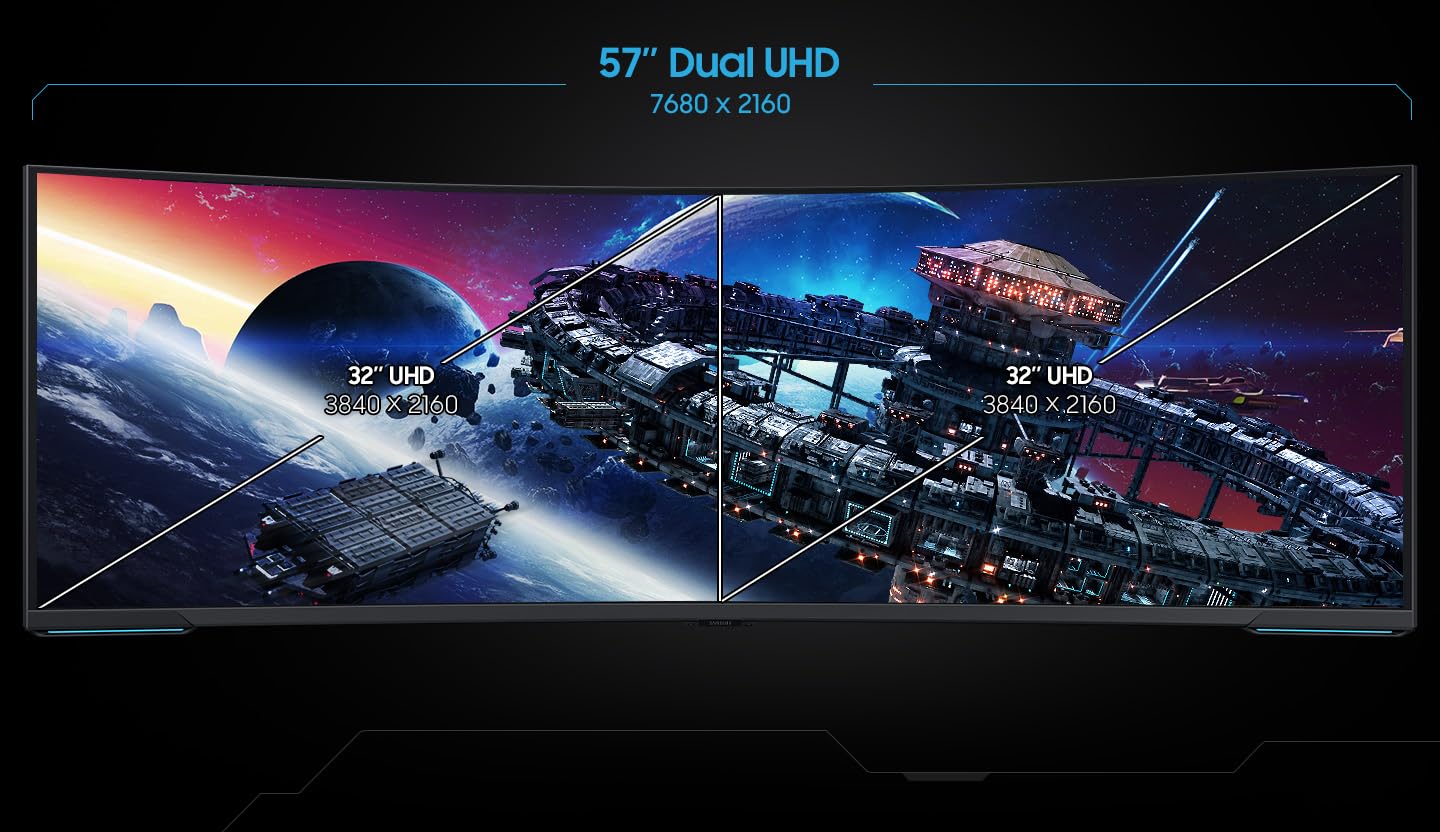 SAMSUNG LS57CG952NUXEN Odyssey G9 57p DWQHD VA 32:9 420cd/m2 2500:1 1ms 240Hz Black